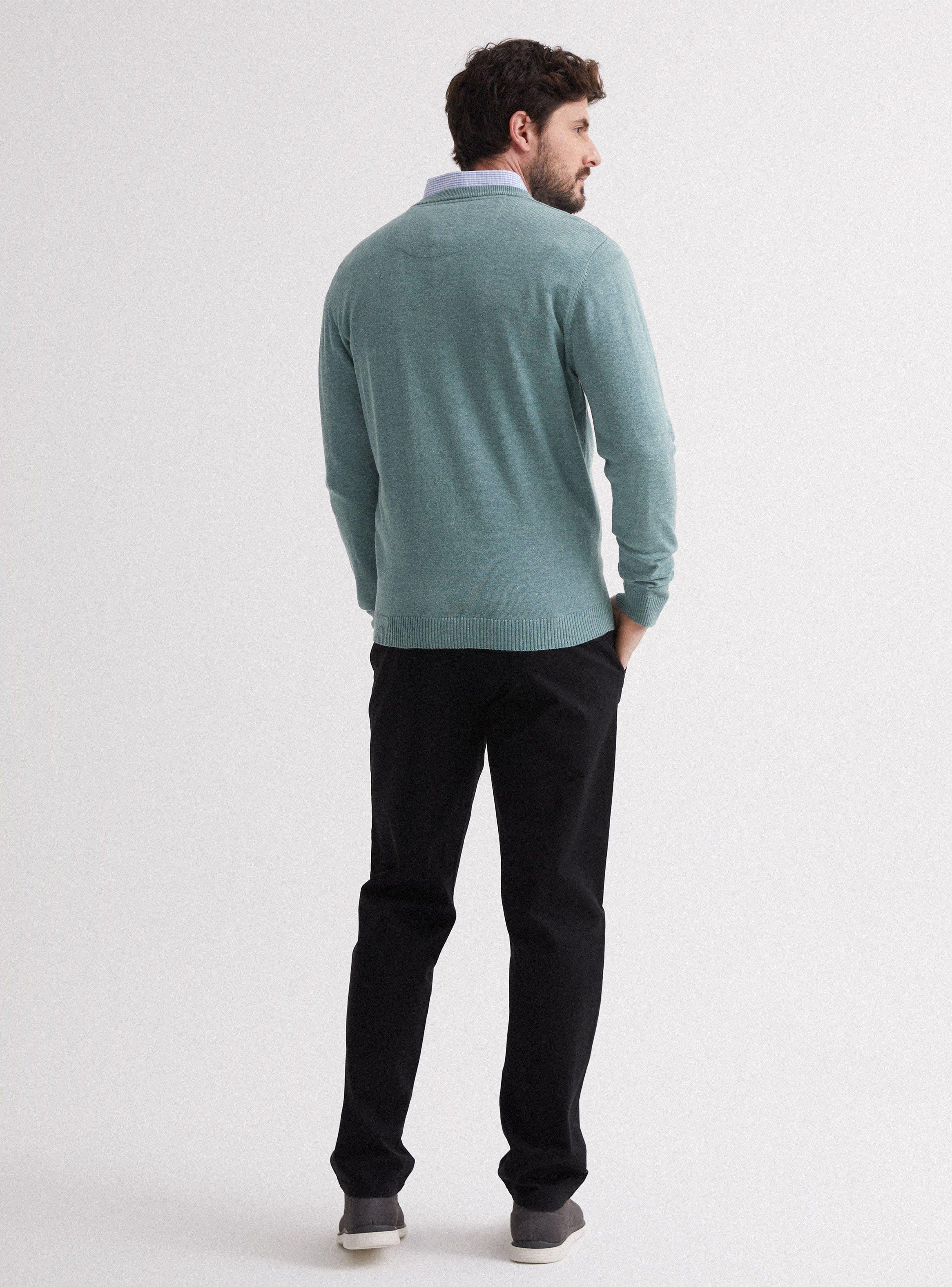 Sweater Cuello V Colores Moda-5