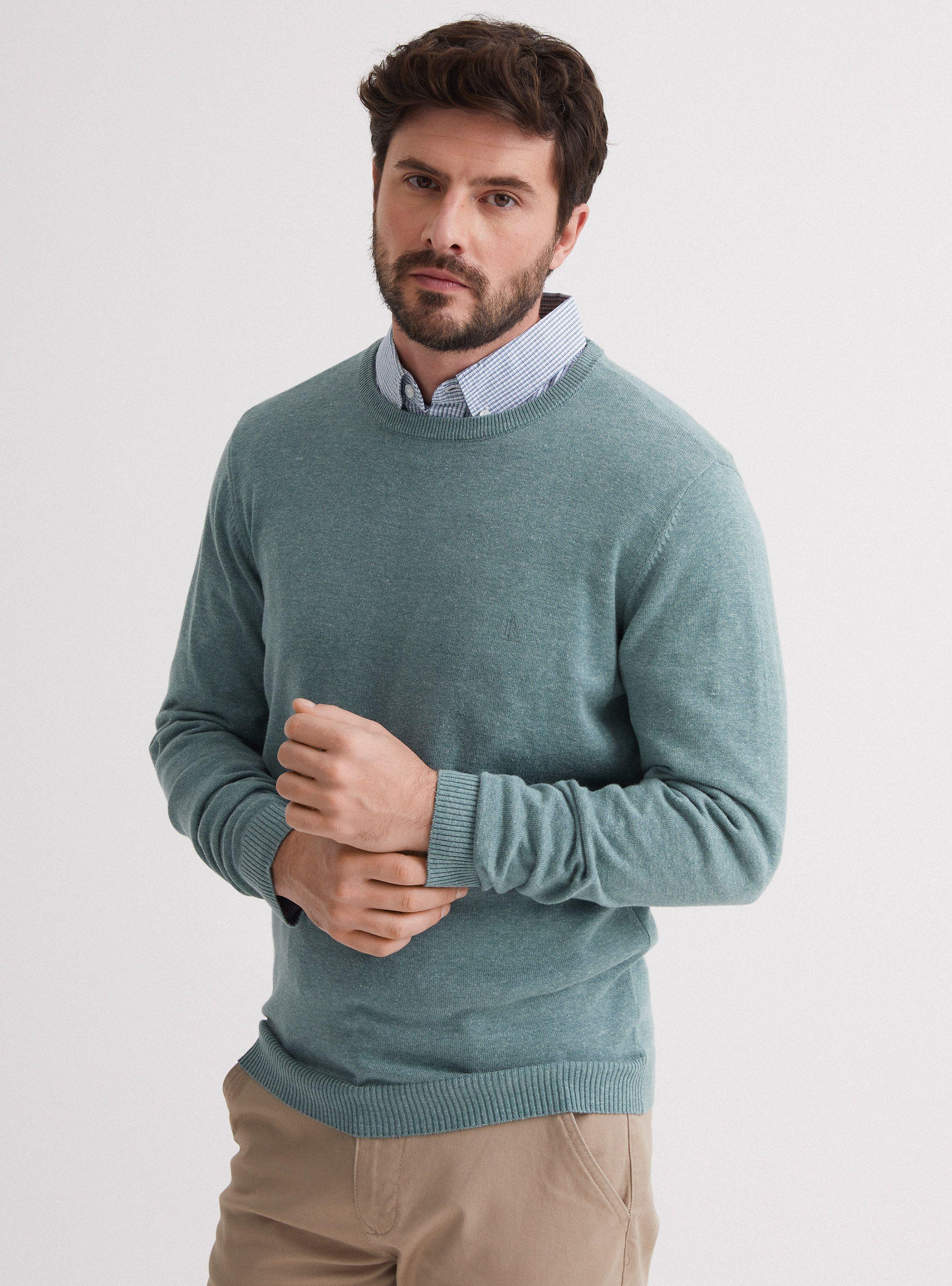Sweater Cuello Redondo Colores Moda-0