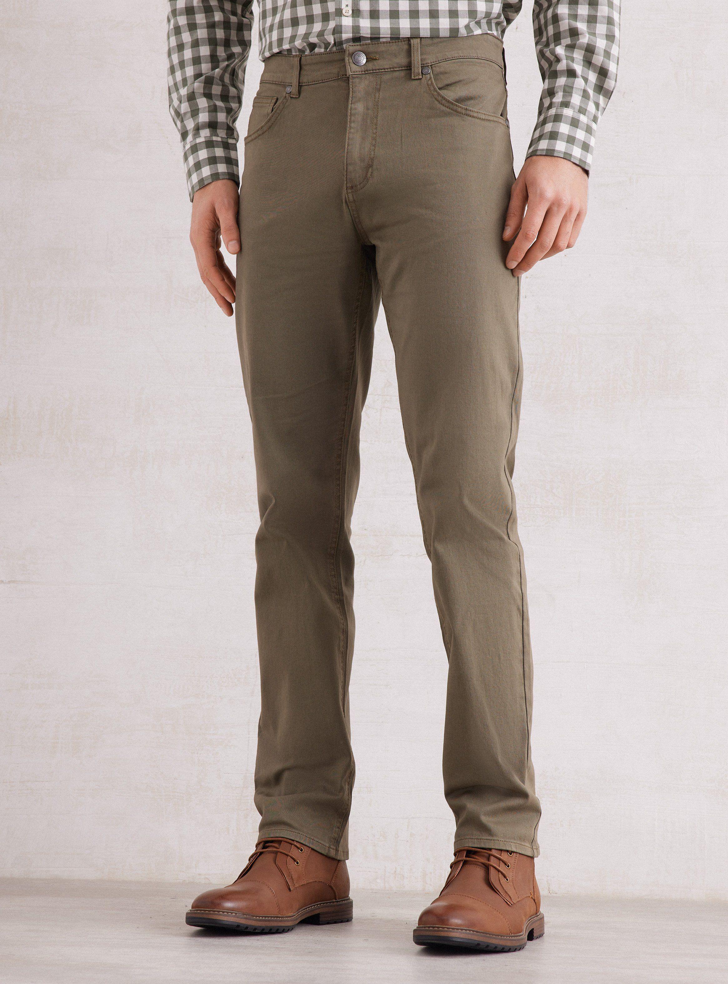 Pantalón Twill 5 Bolsillos Algodón Elastano Colores Moda-0