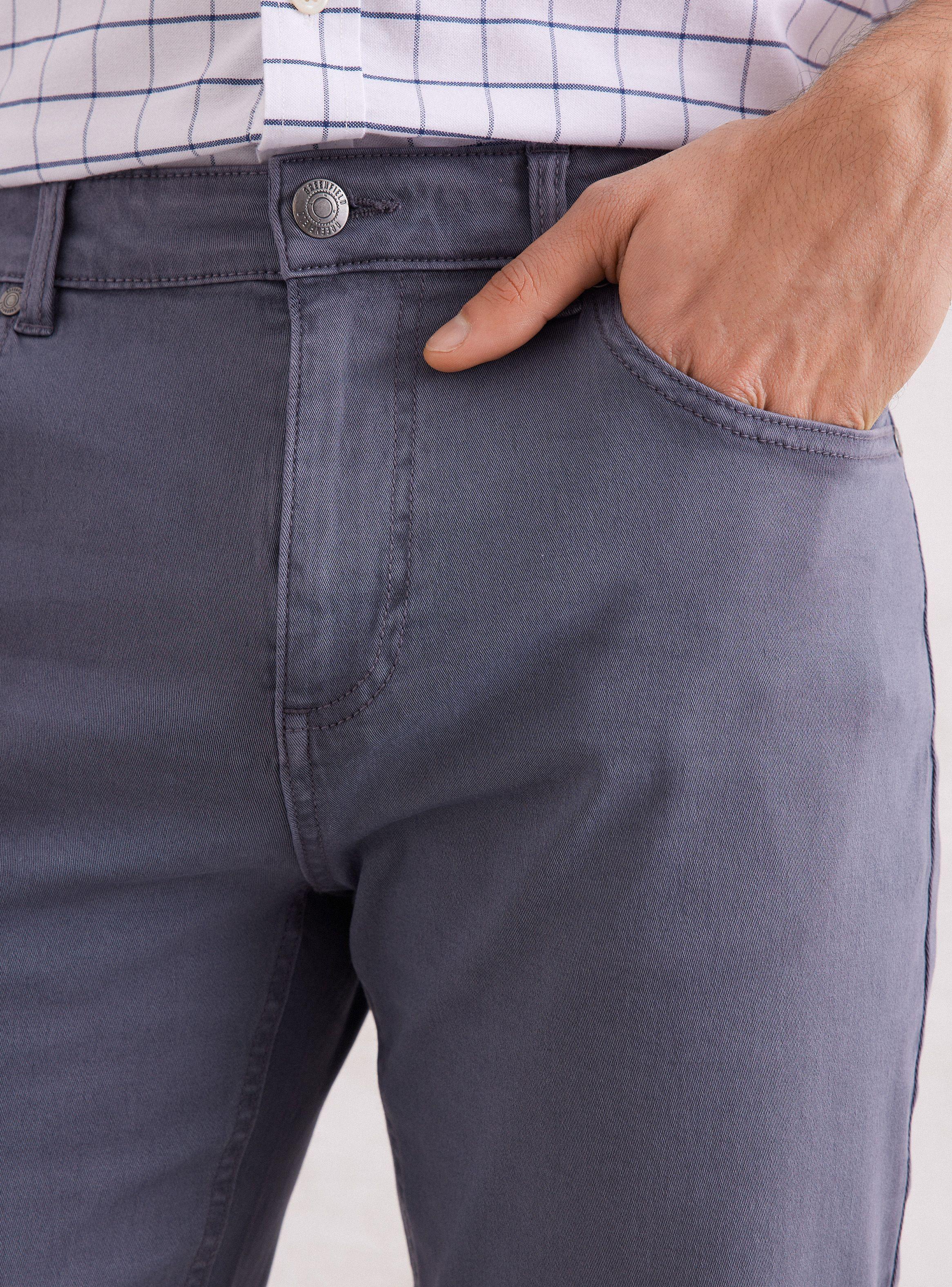 Pantalón Twill 5 Bolsillos Algodón Elastano Colores Moda-2