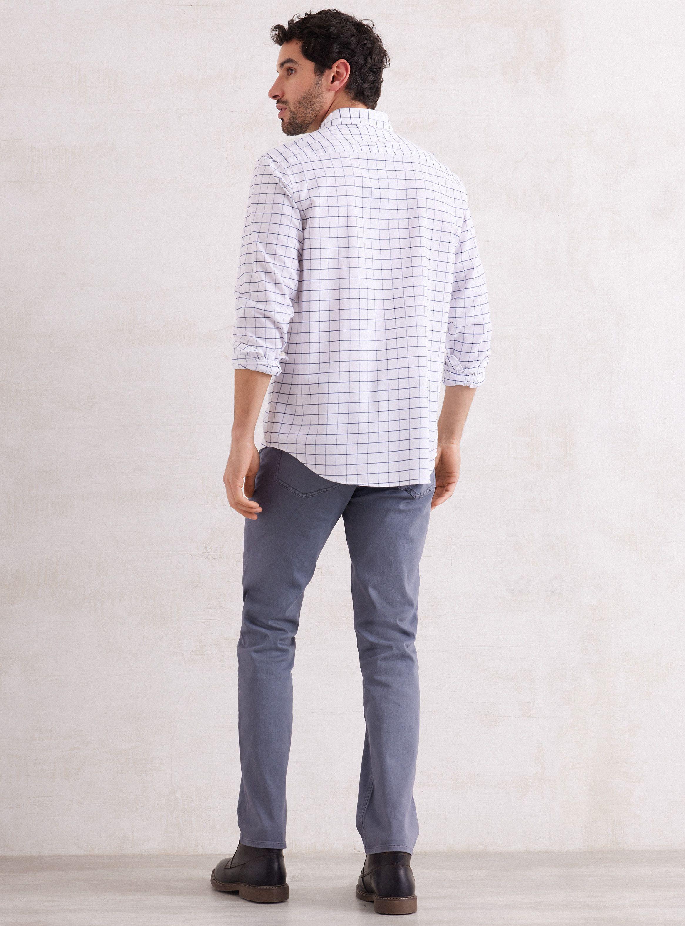 Pantalón Twill 5 Bolsillos Algodón Elastano Colores Moda-5