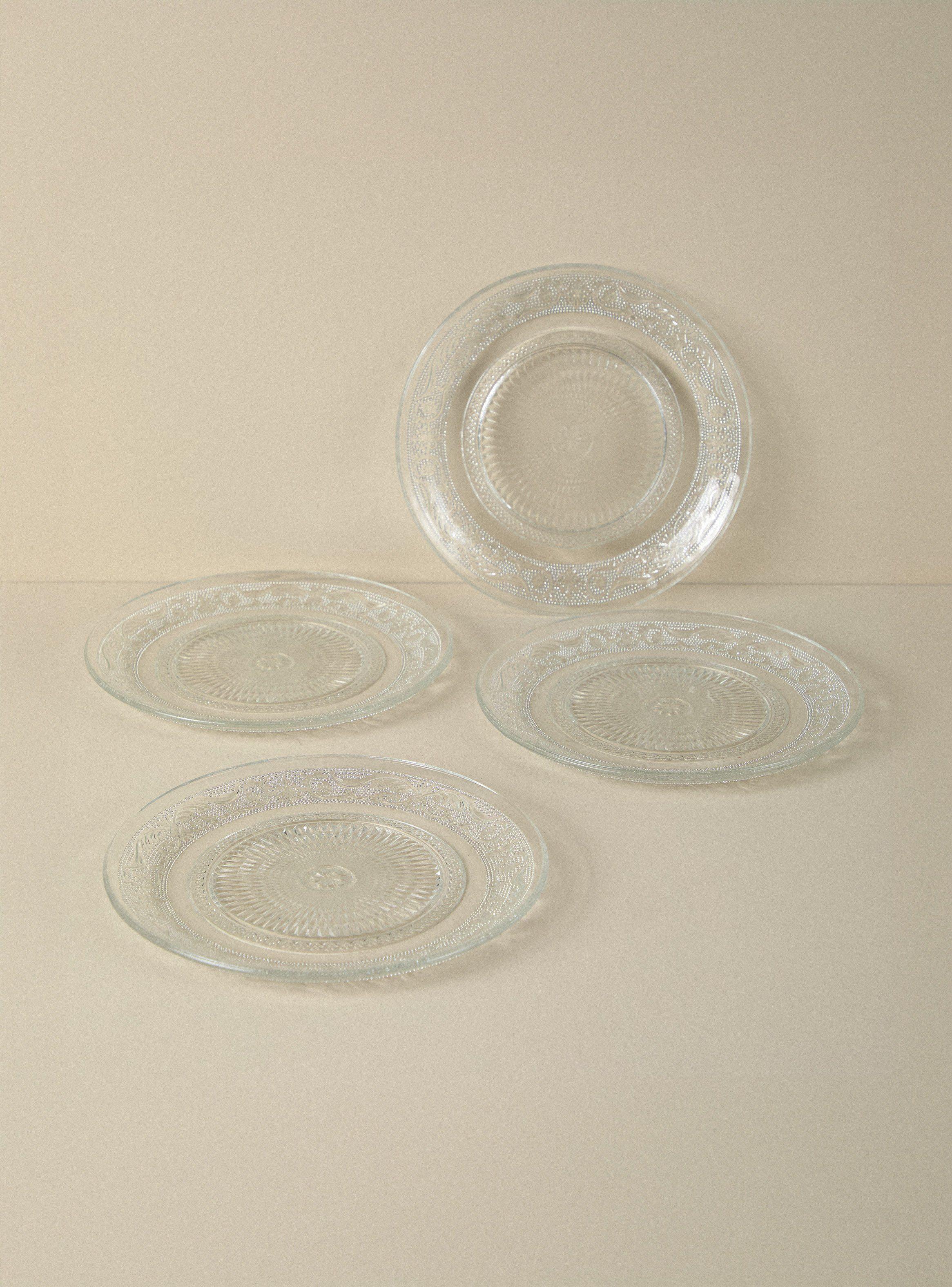 Set 4 Platos 20 cm Clear-0