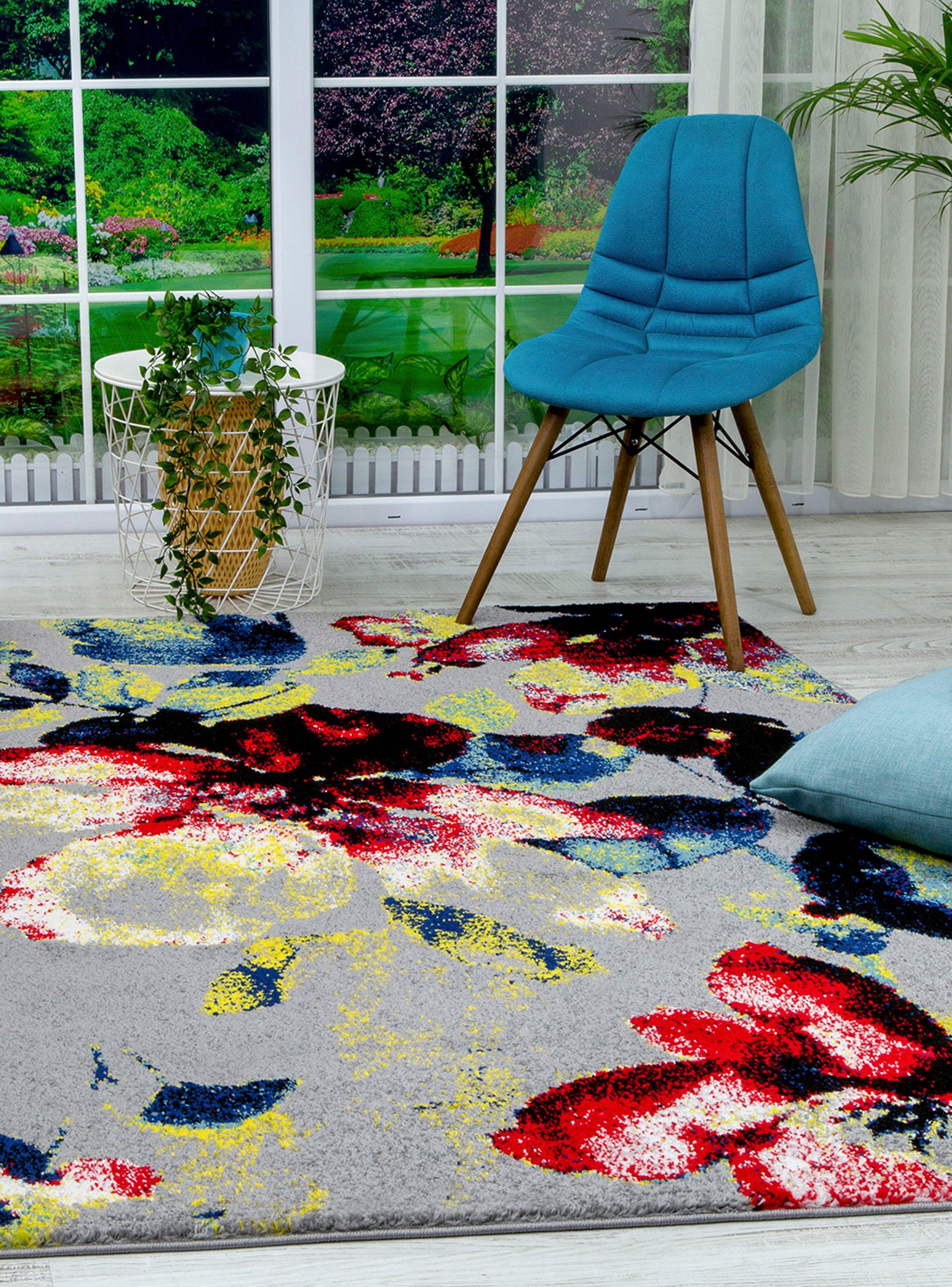 Alfombra Florida 160 x 210 cm Gris-2