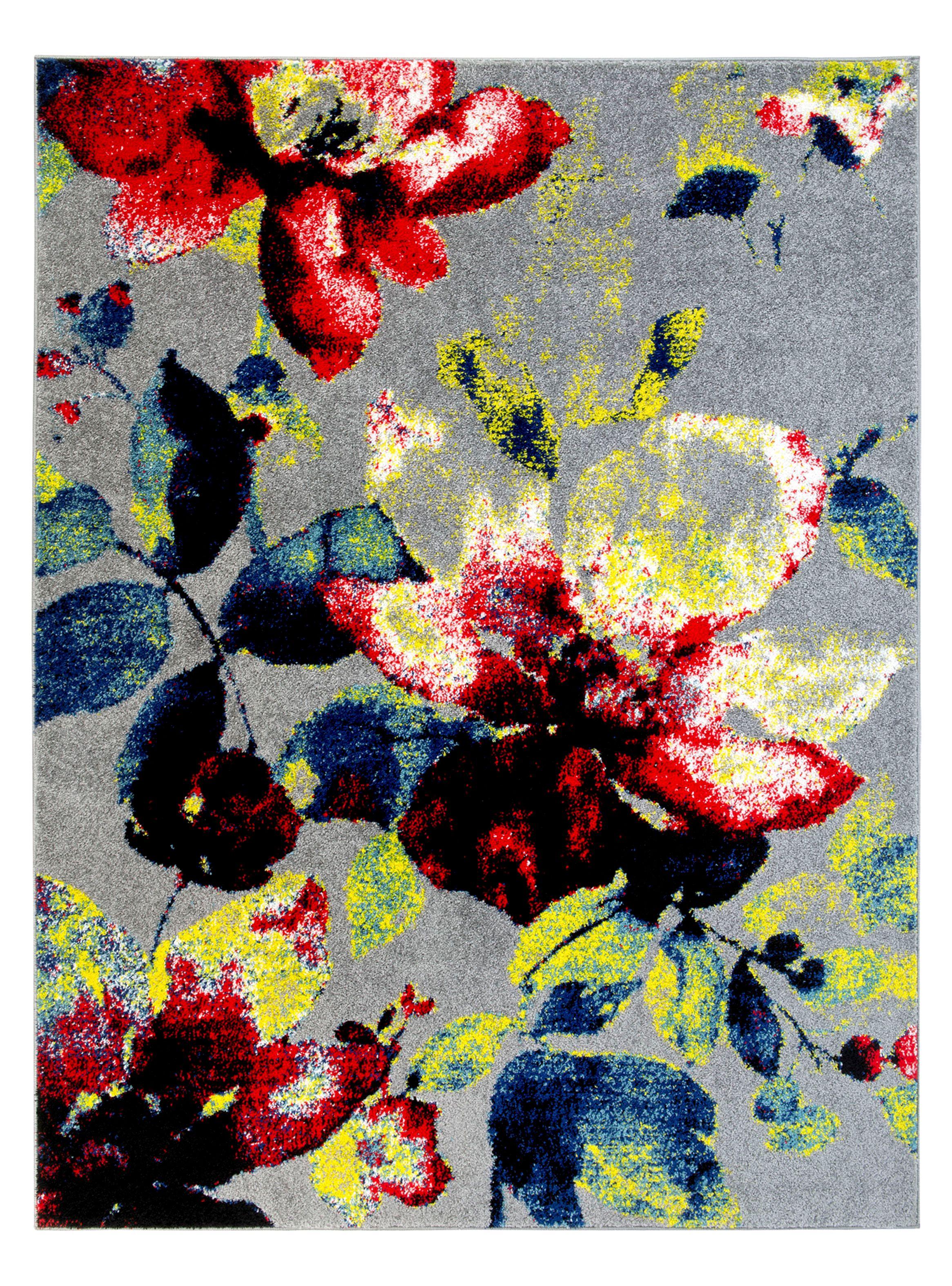 Alfombra Florida 160 x 210 cm Gris-0