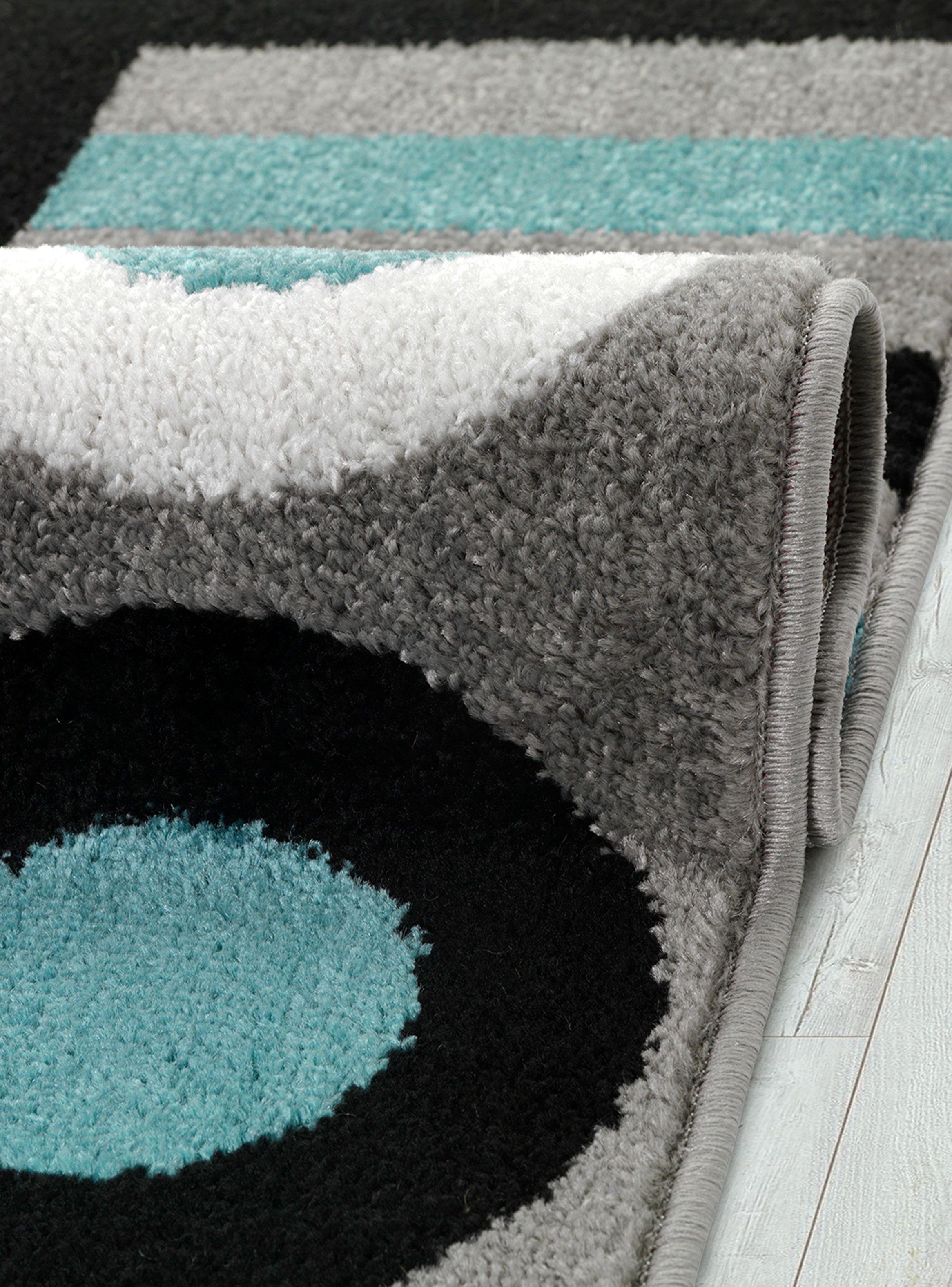 Alfombra Florida 240x305 cm Azul Geométrico-1