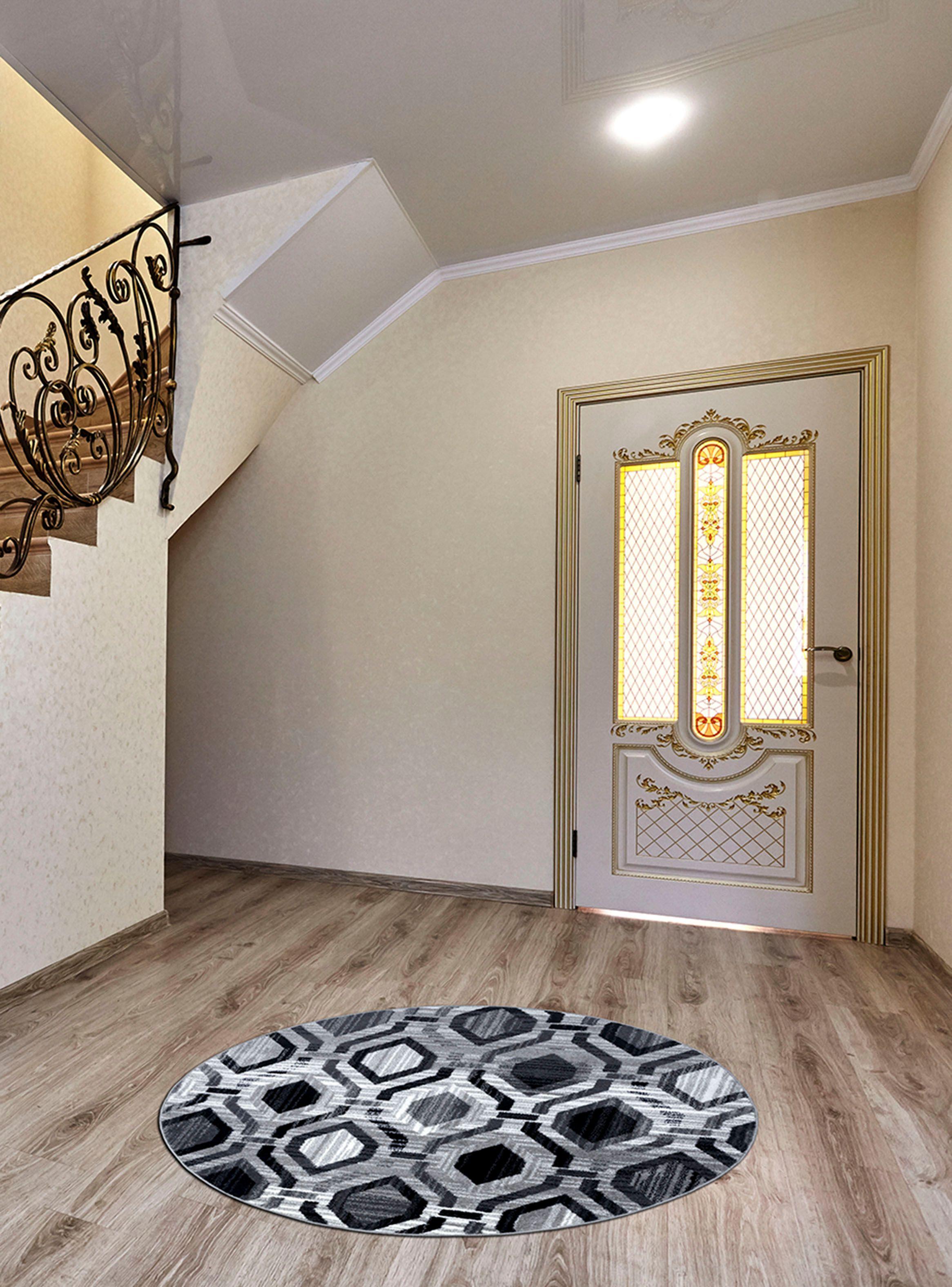 Alfombra Redonda Elite 160 x 160 x 160 cm Gris-2
