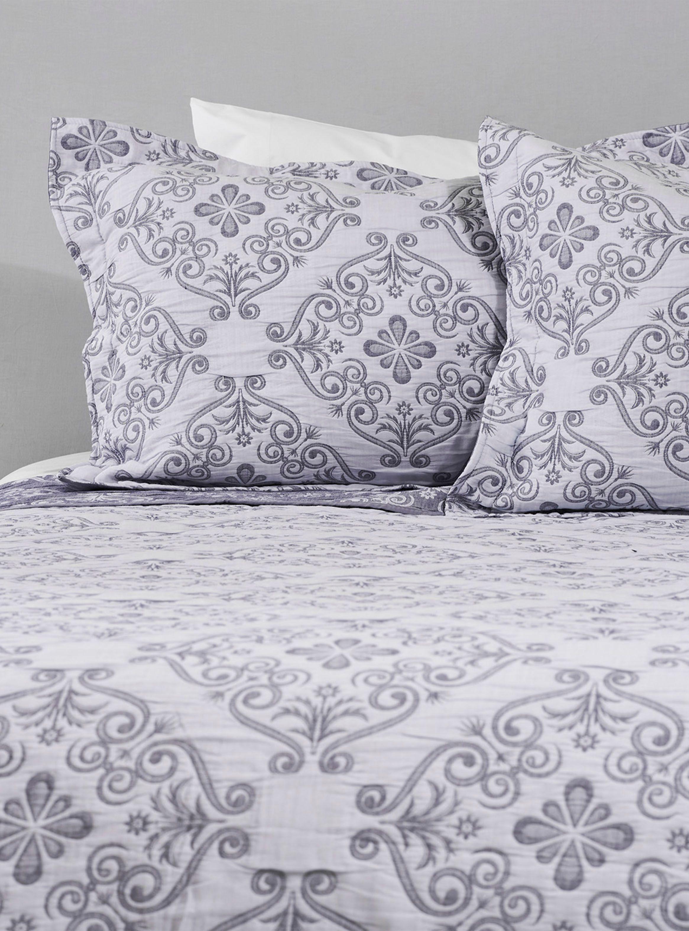 Cubrecama Jacquard Elisé Celeste 1.5 Plazas-0