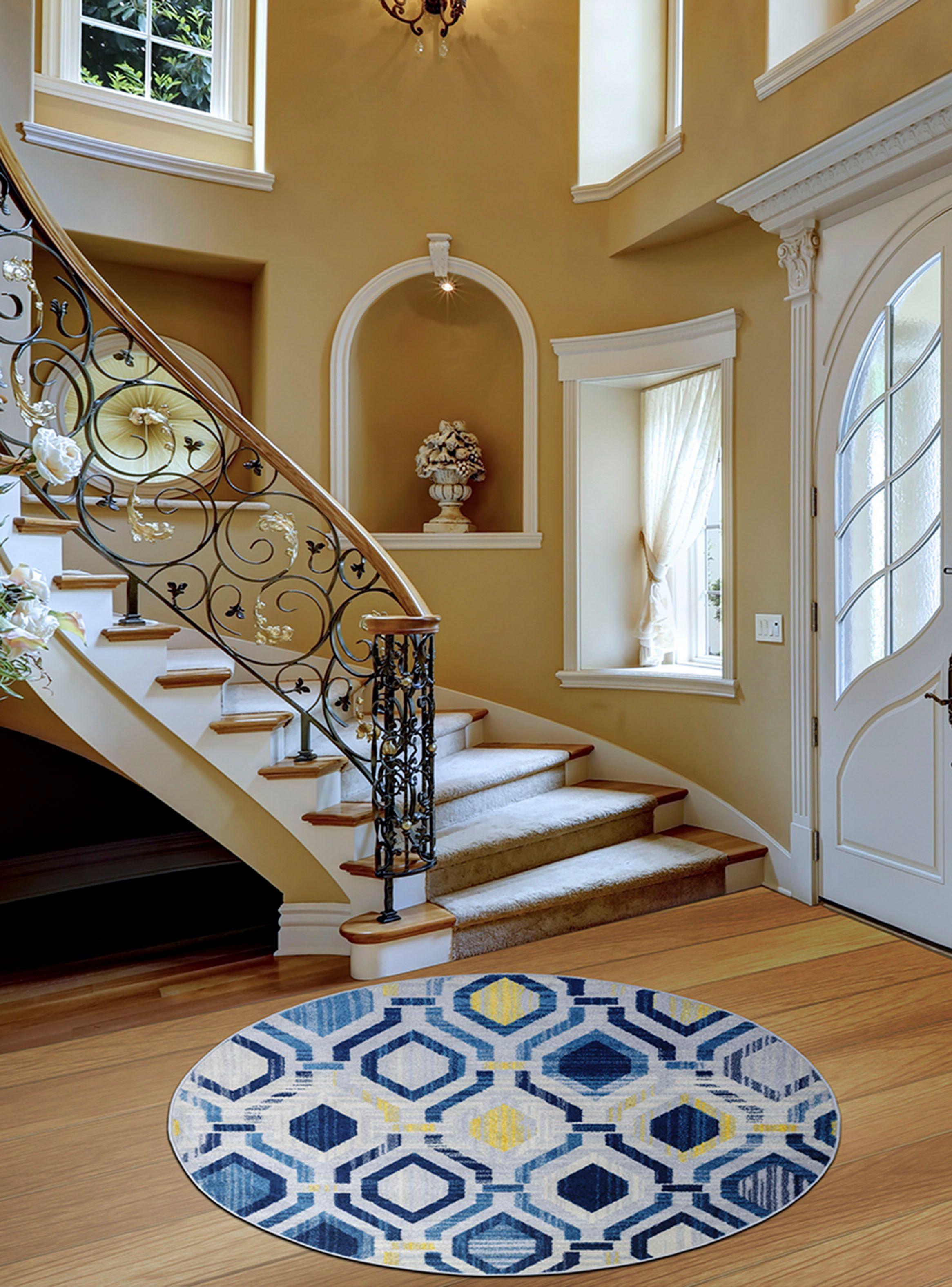 Alfombra Redonda Elite 160 x 160 x 160 cm Turquesa-2