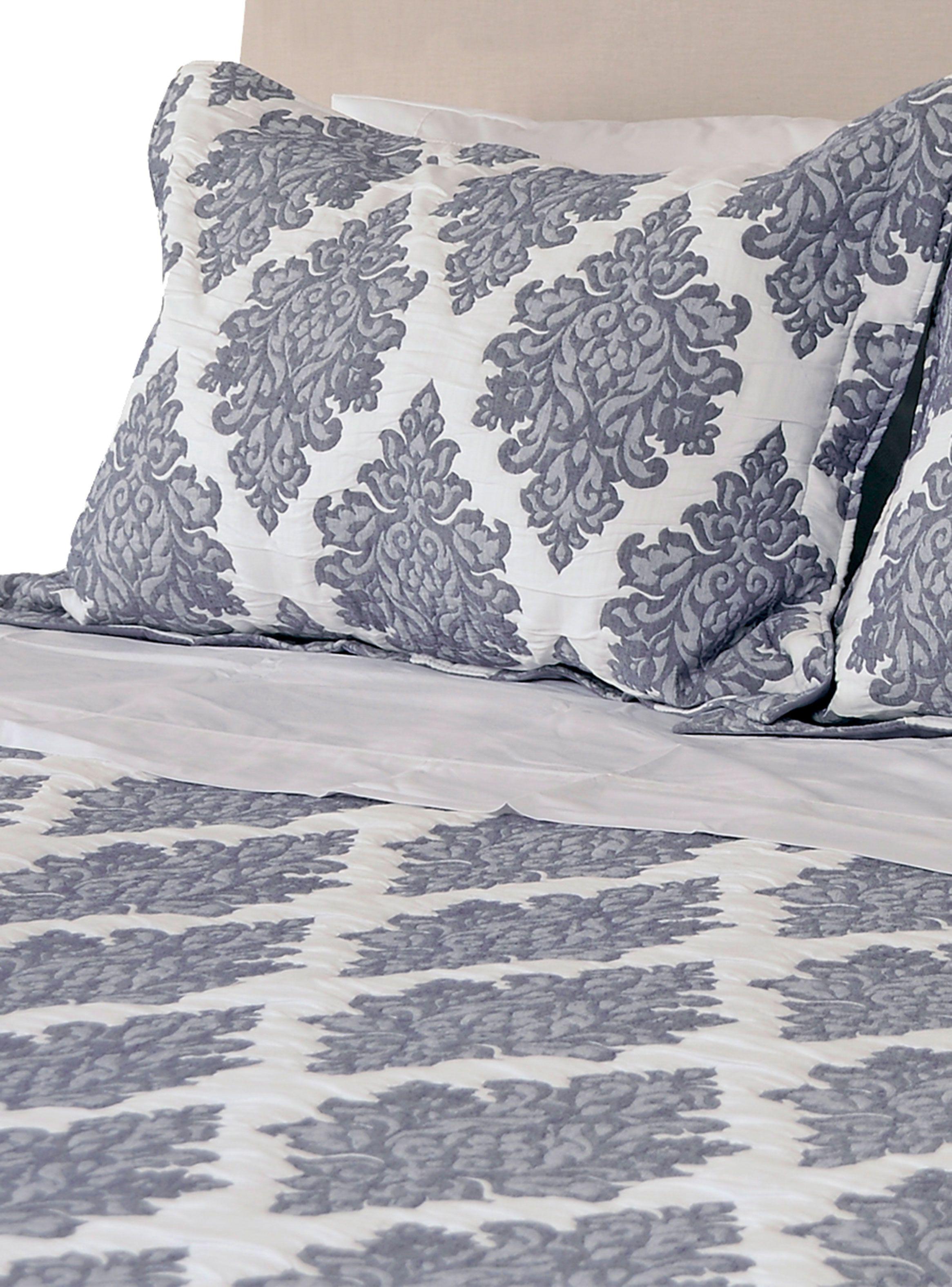 Quilt Nina Herrera 1.5 Plazas Blanche Azul-0