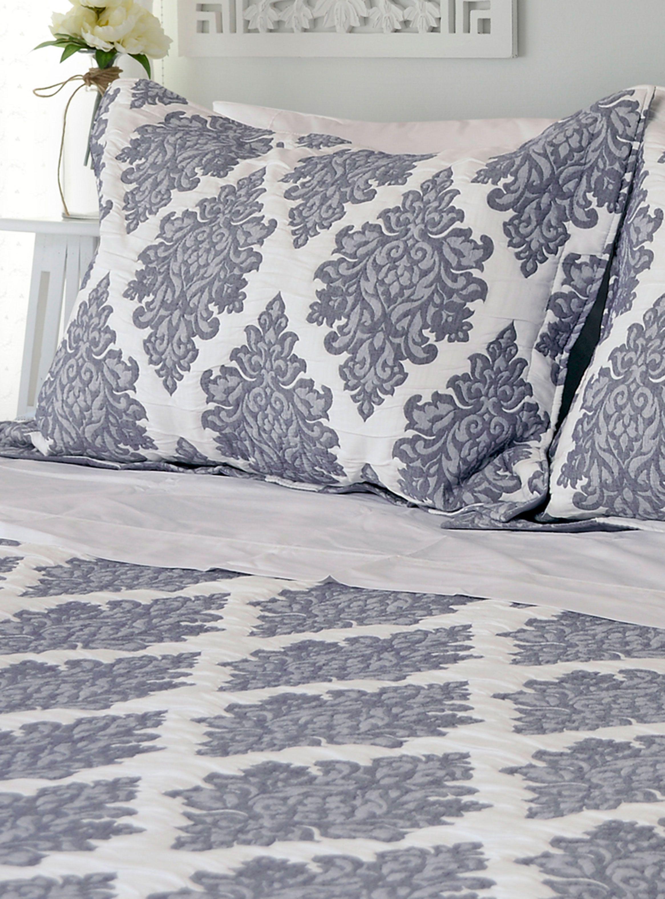 Quilt Nina Herrera 1.5 Plazas Blanche Azul-2