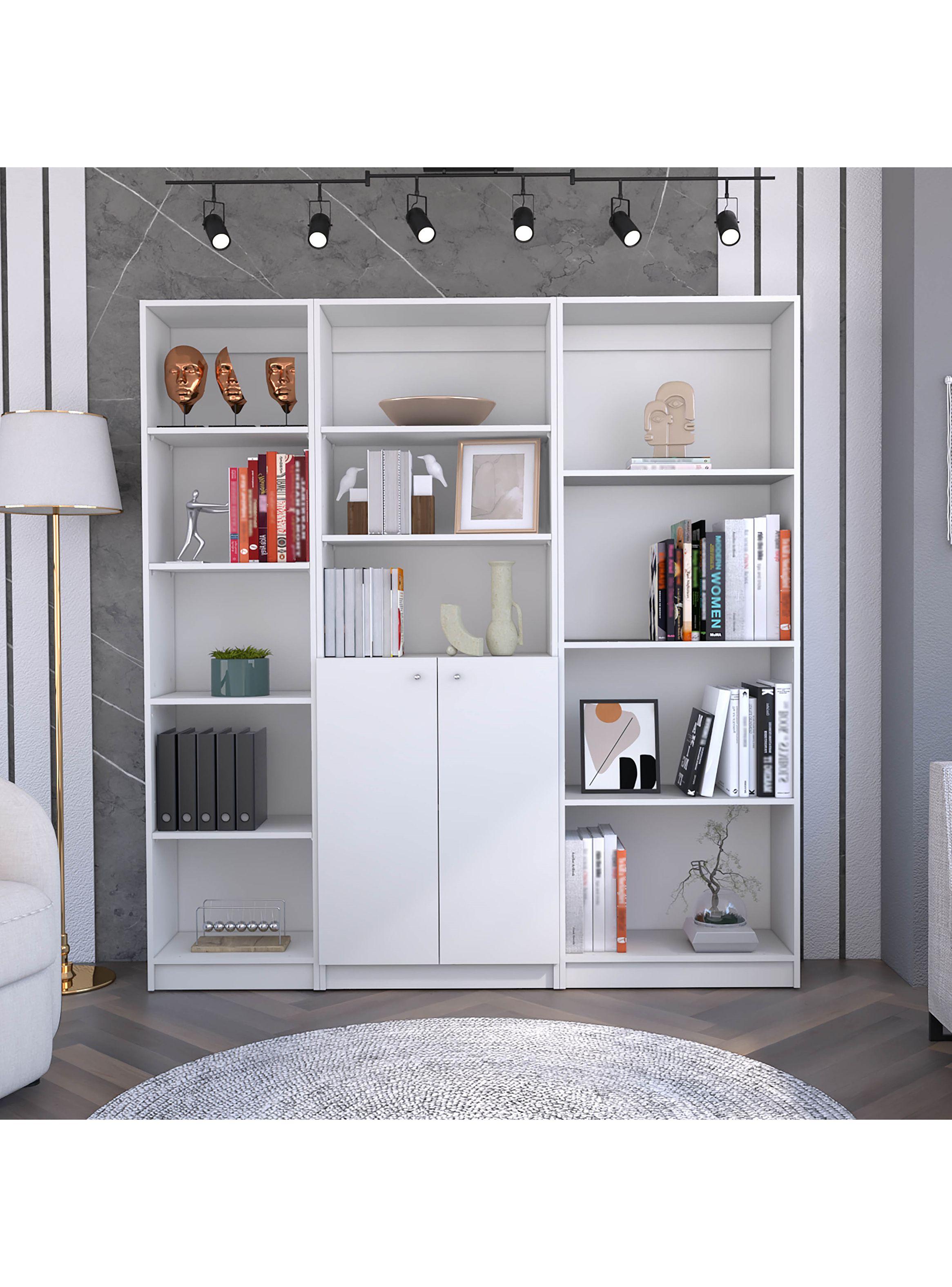 Combo Home Estante 45 cm + Estante 2 Puertas + Estante 4R-5