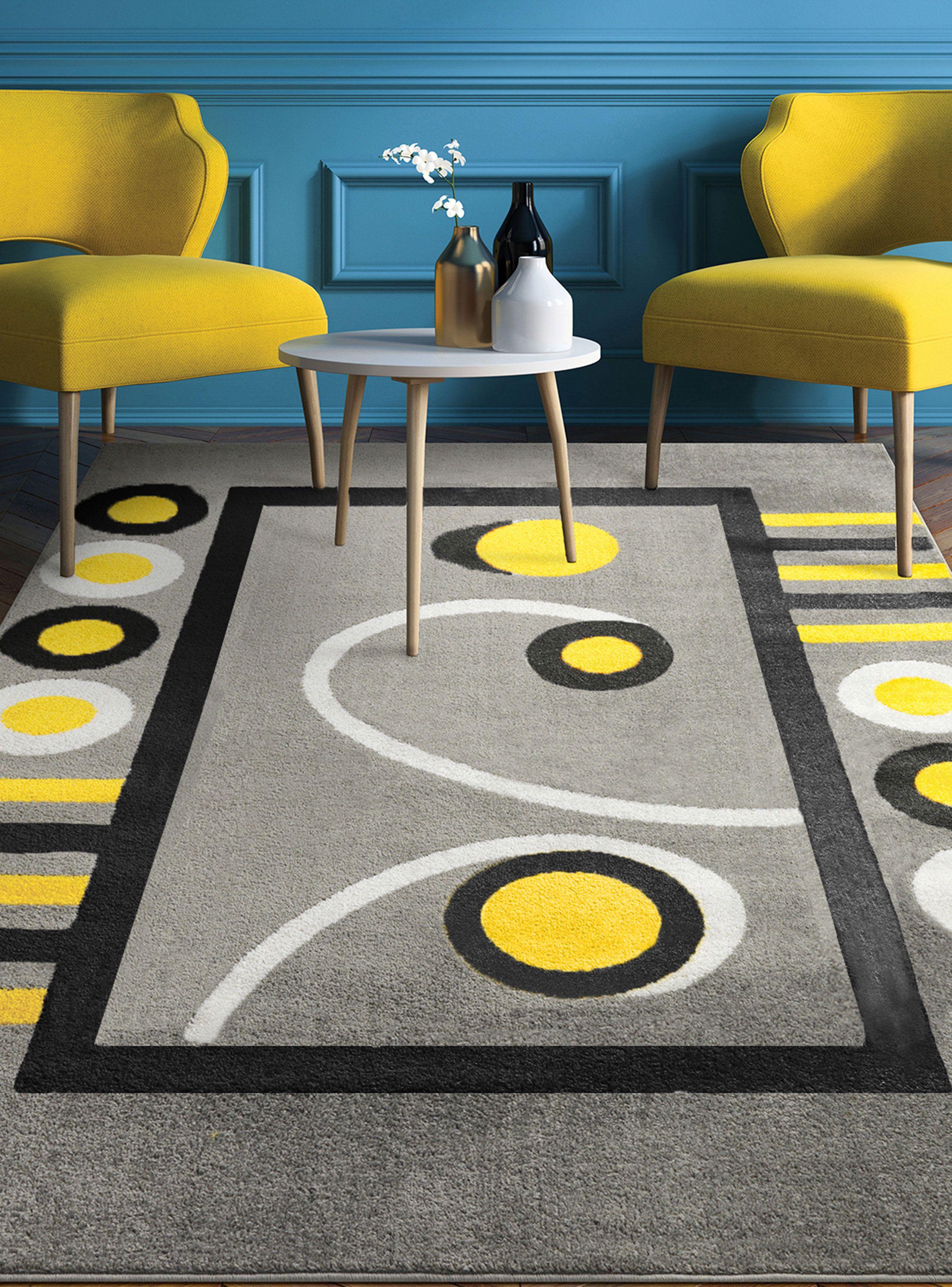 Alfombra Florida 160 x 210 cm Amarillo 4-2