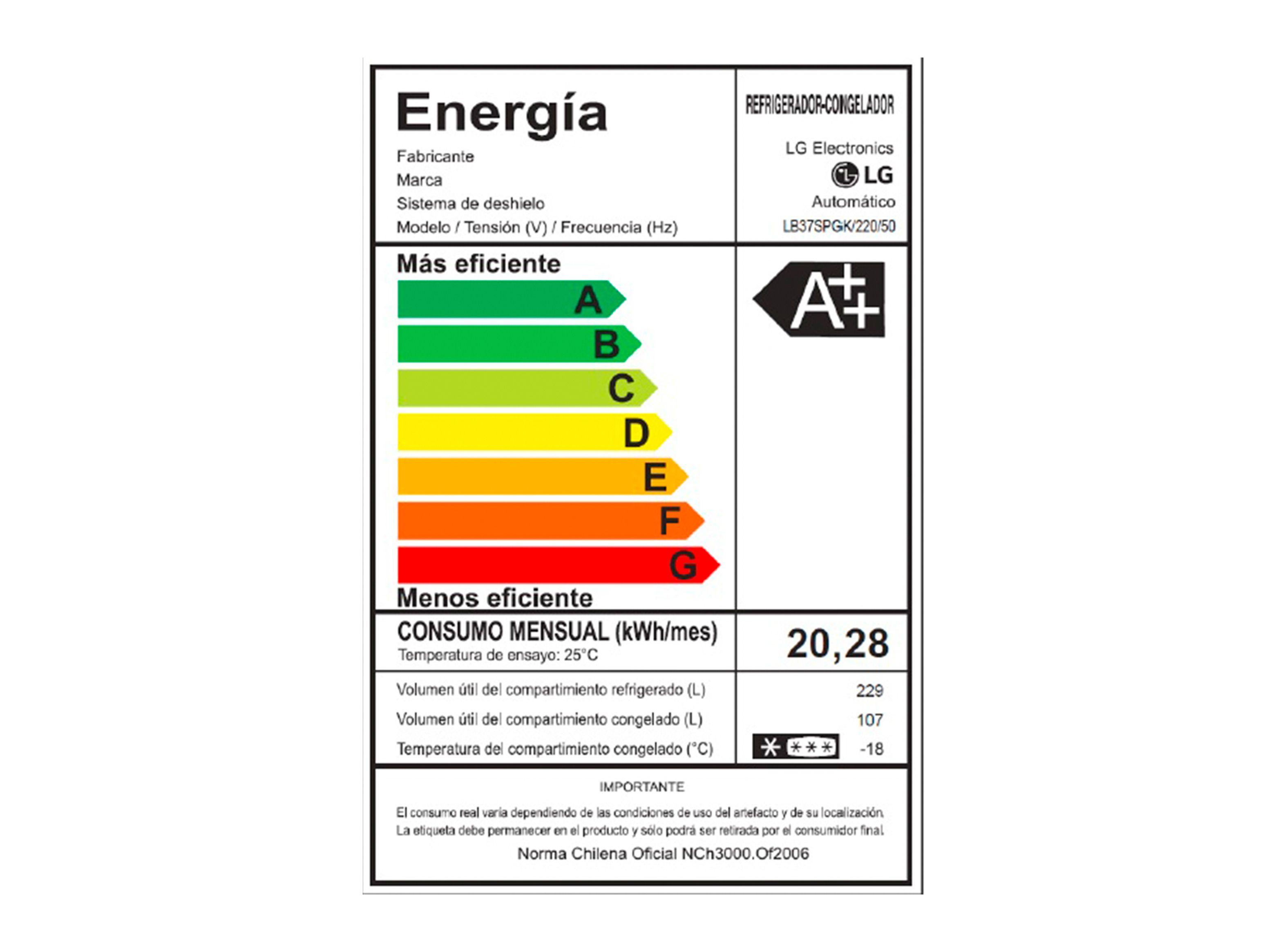 Refrigerador LG No Frost 336 Litros LB37SPGK-9