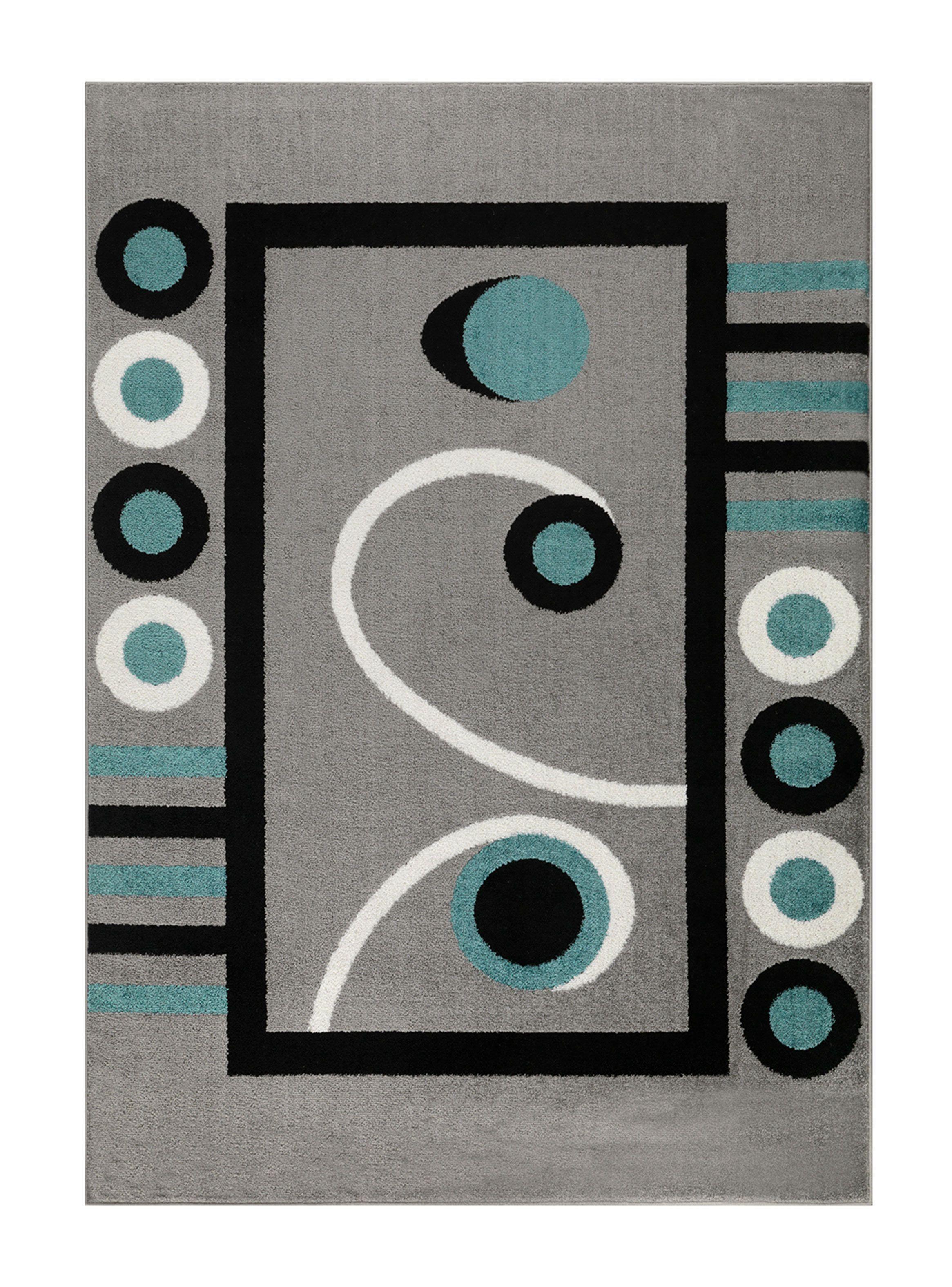 Alfombra Florida 160 x 210 cm Azul Círculos-0