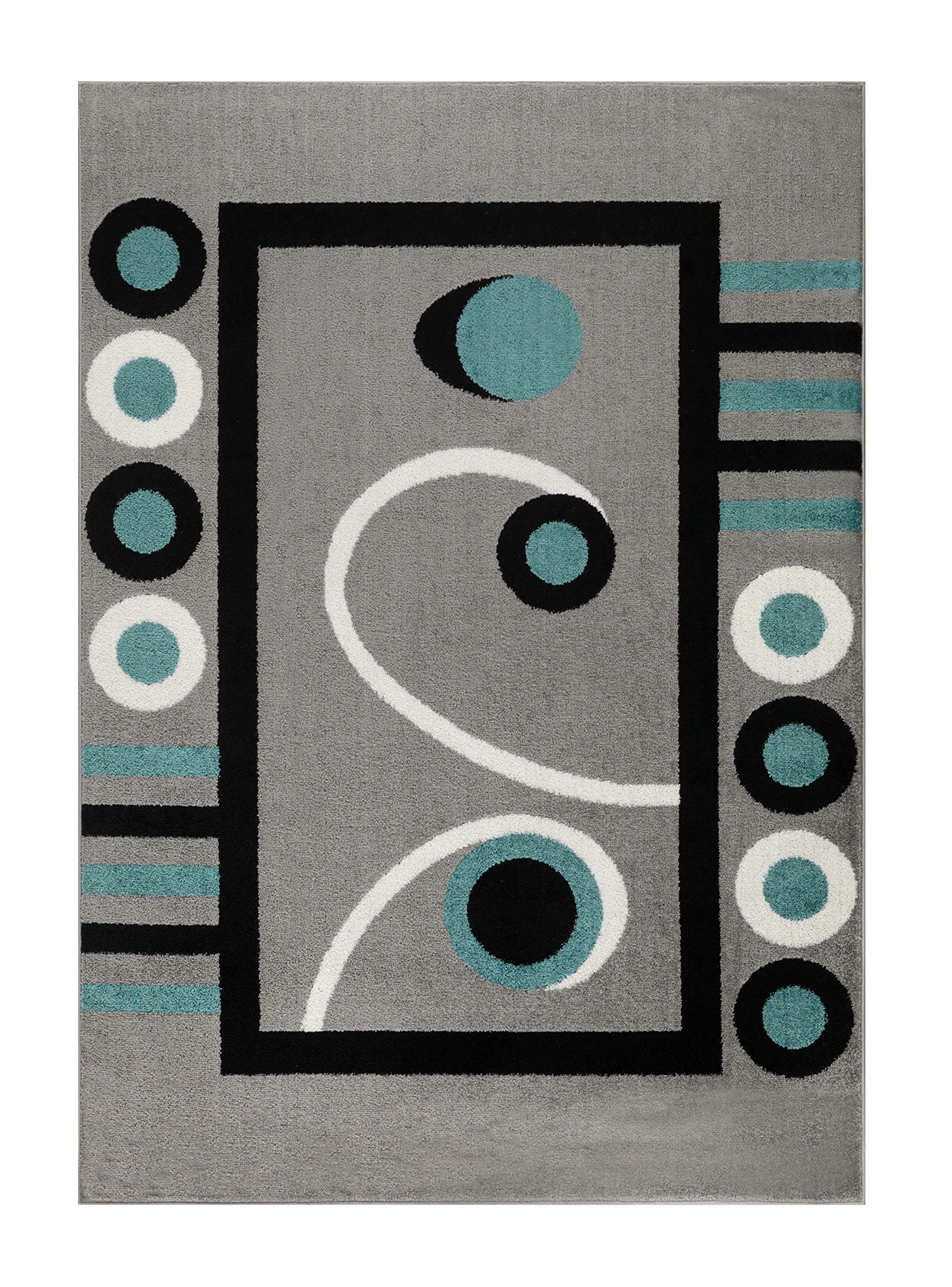 Alfombra Florida 200 x 290 cm Azul Círculos-0