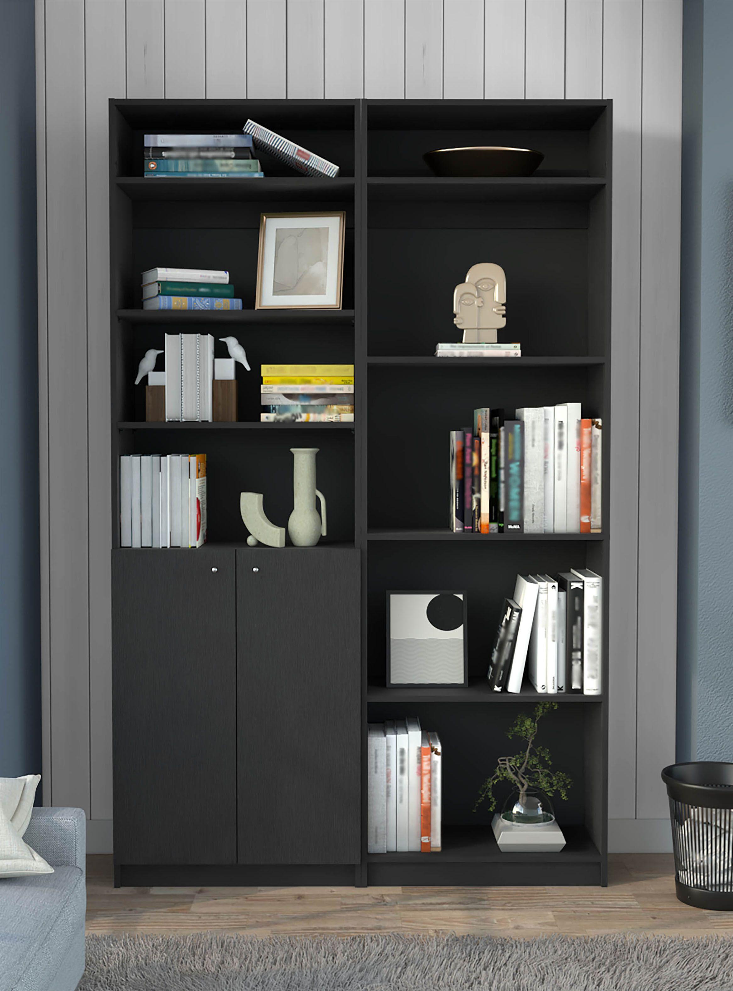 Estante 2 Puertas + Estante 4R + 2 Complementos Home-4