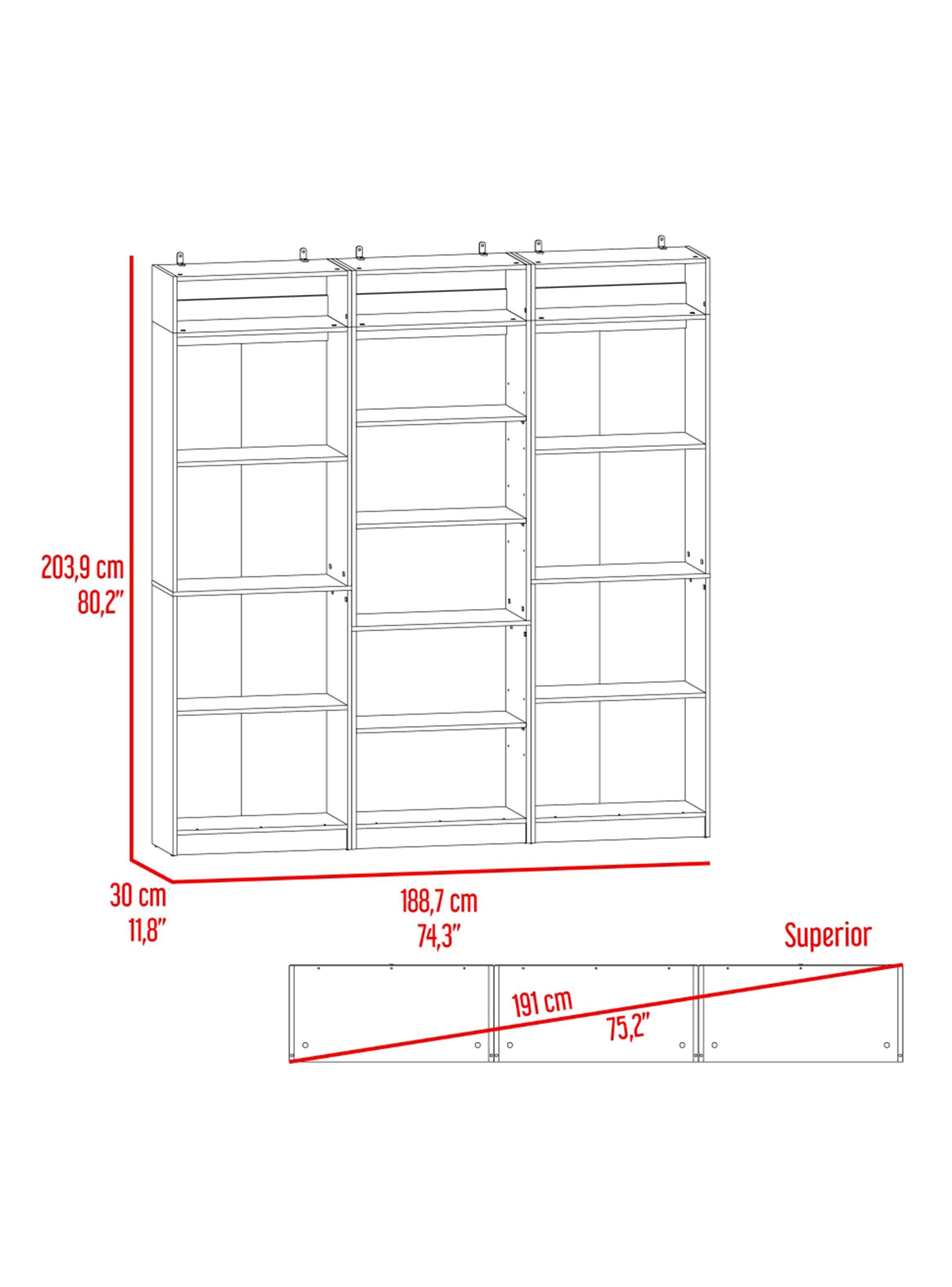 2 Estantes 4 Repisas + Estante 2 Puertas + 3 Complementos-1