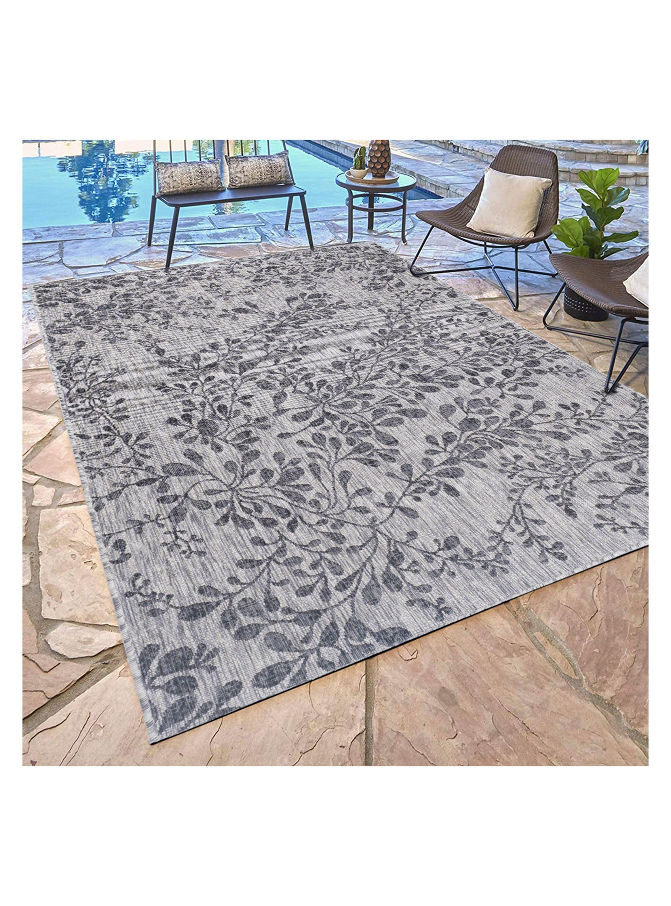 Alfombra 160 x 230 cm Outdoor D2 Gris-2