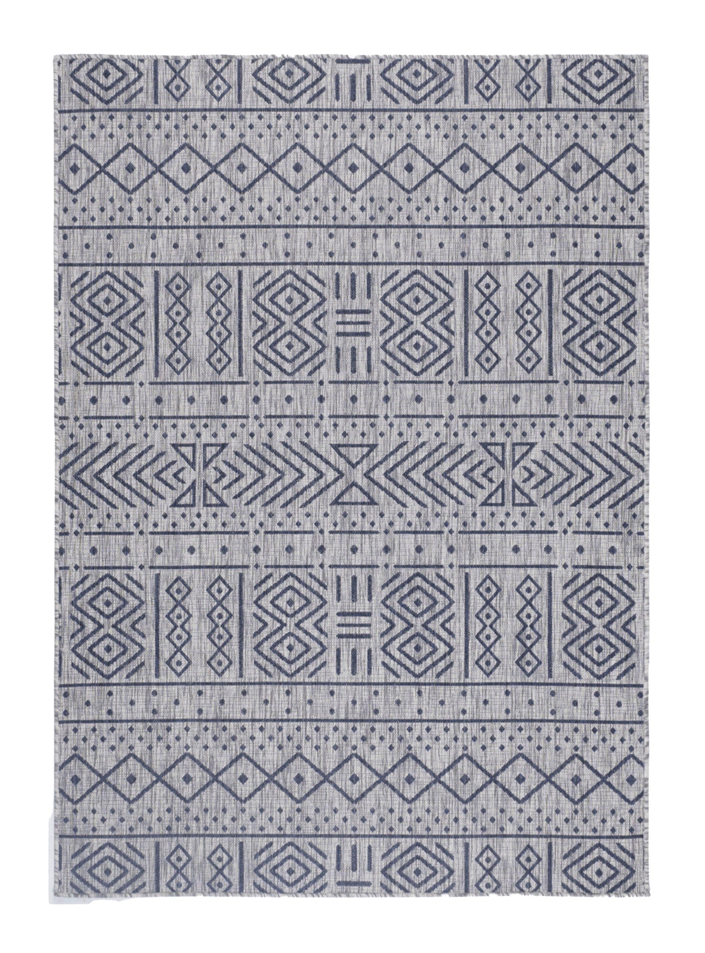 Alfombra 160 x 230 cm Outdoor Azul Marino-0