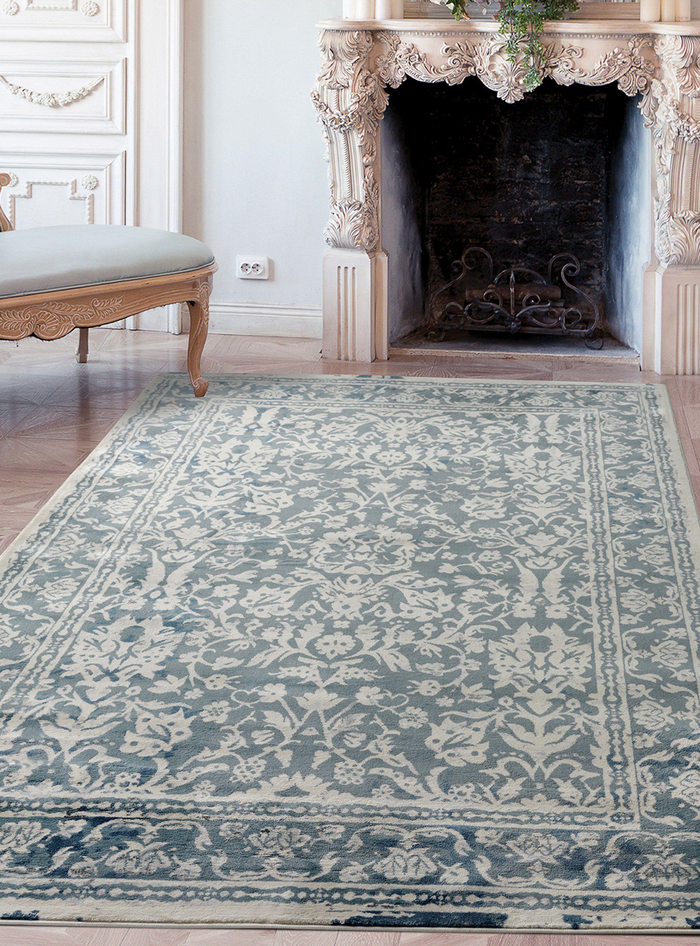 Alfombra 120 x 180 cm Babil Azul Geométrico-2