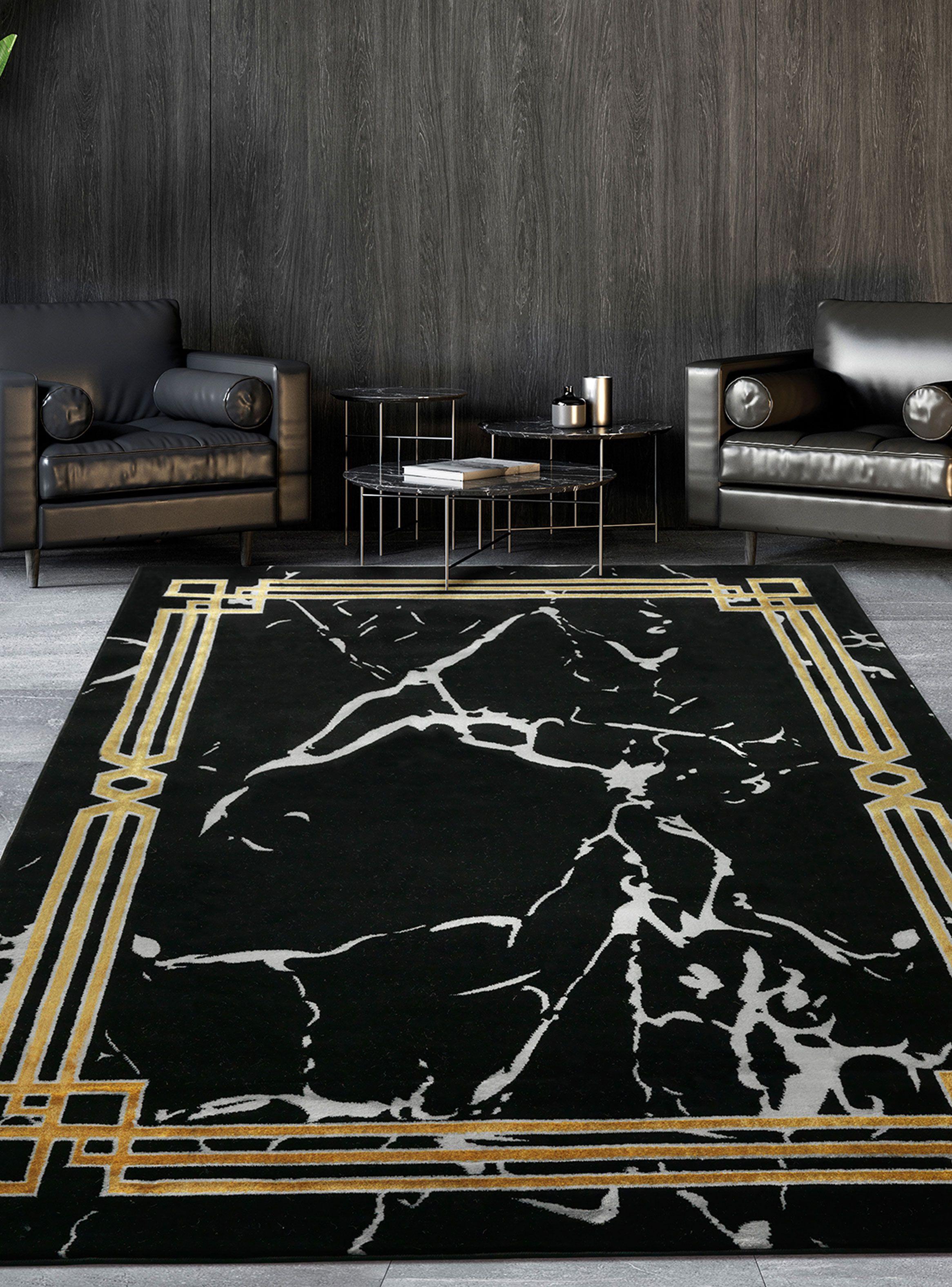 Alfombra 120 x 180 cm Babil Negro-2