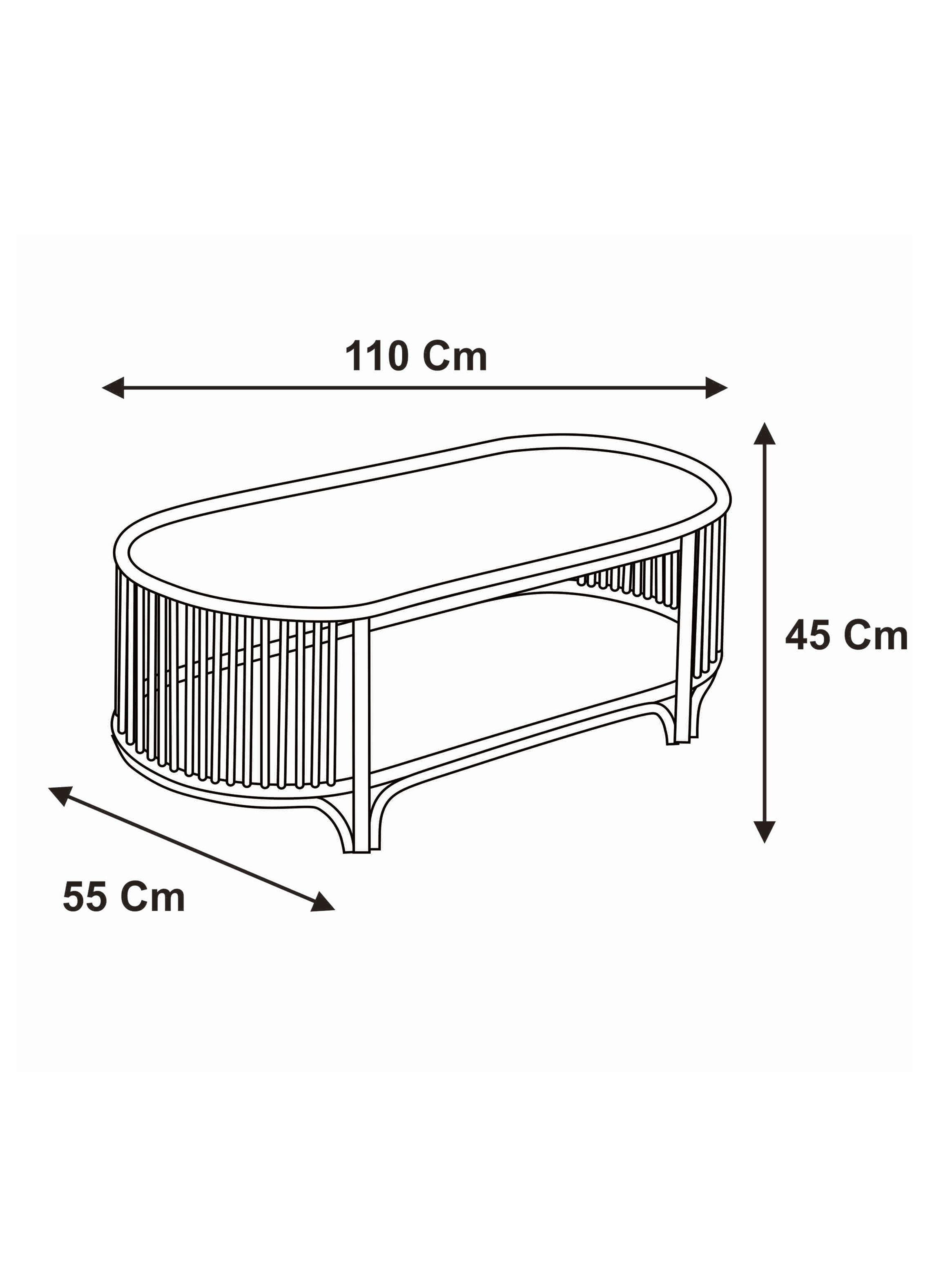 Mesa de Centro Tribal 110x55 cm-2