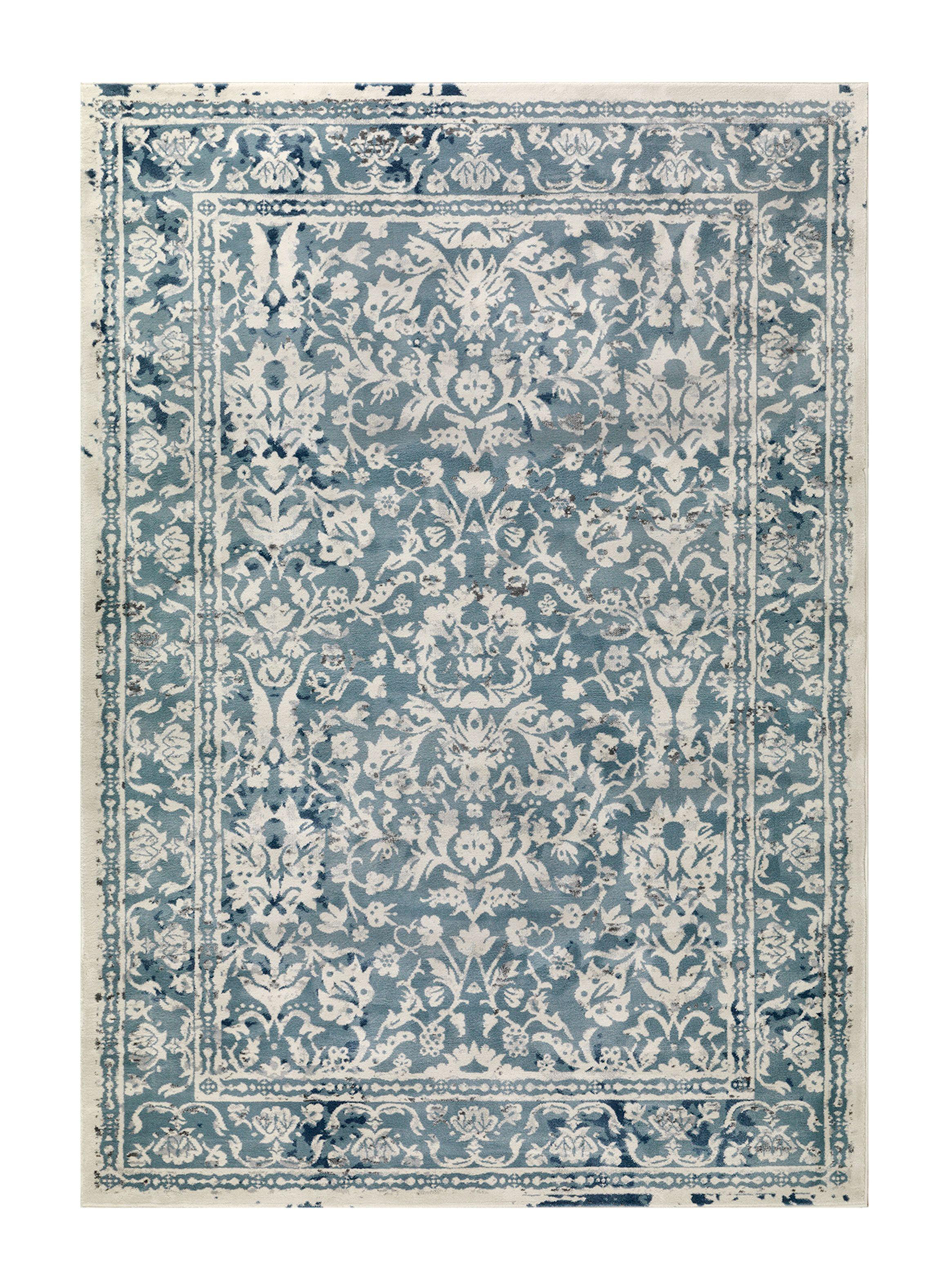 Alfombra 160 x 230 cm Babil Azul Geométrico-0