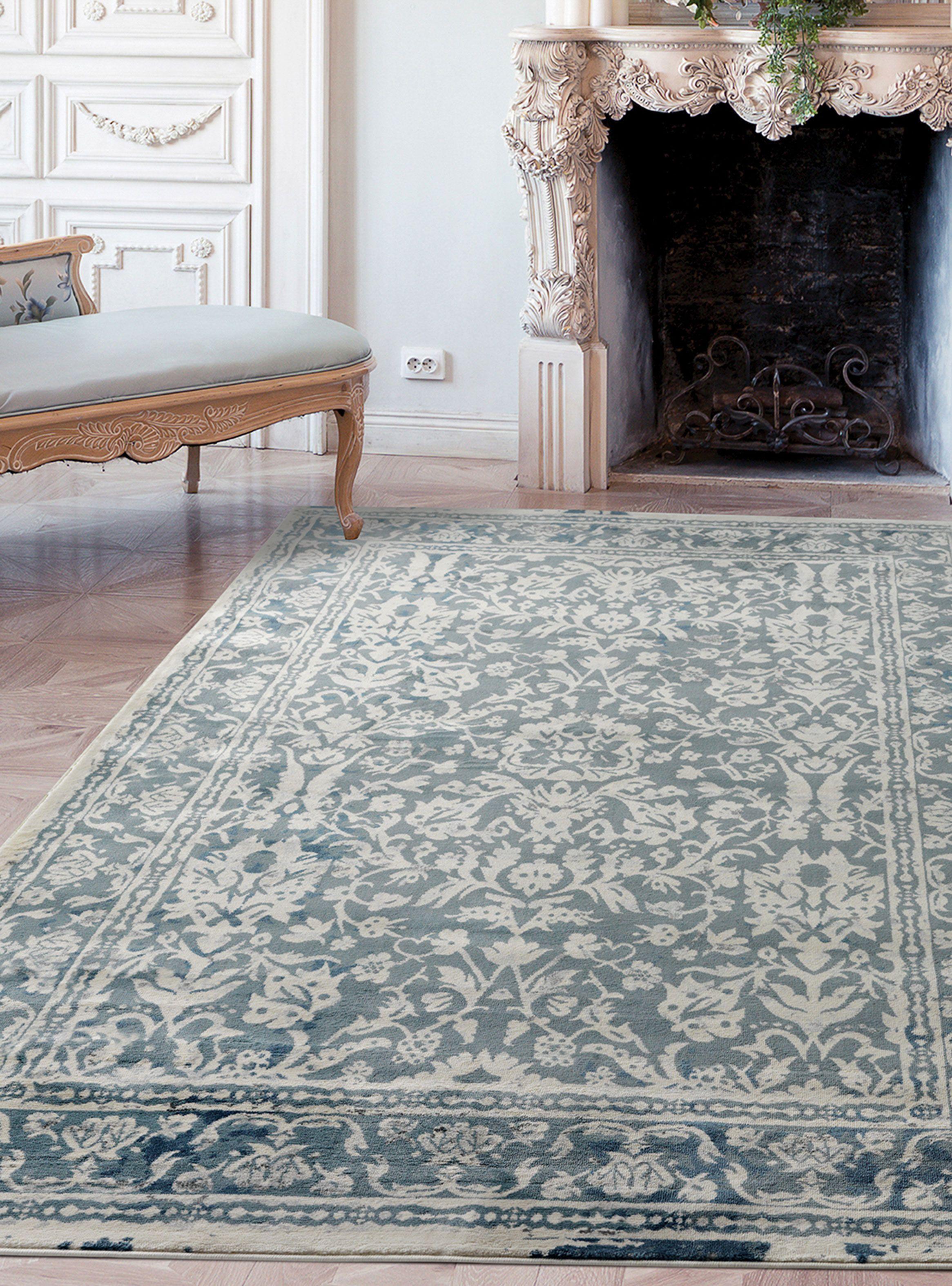 Alfombra 160 x 230 cm Babil Azul Geométrico-2