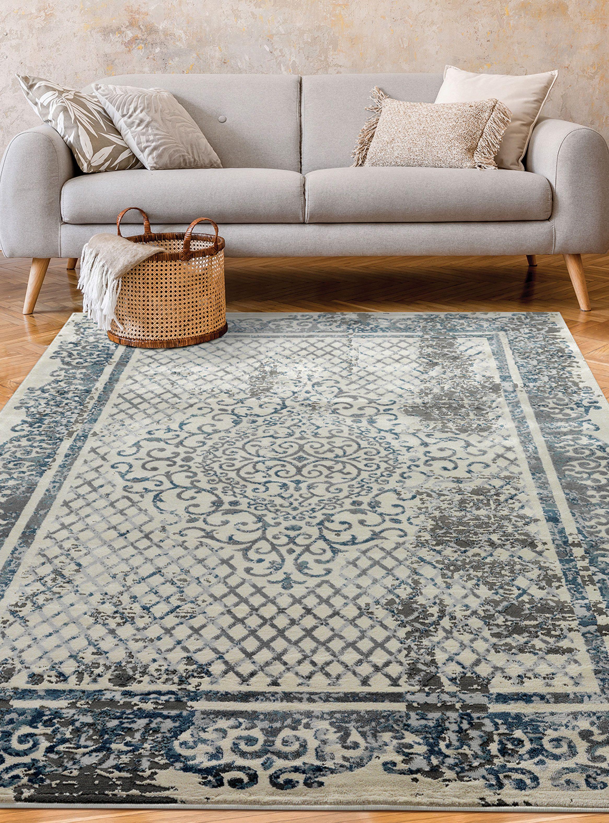 Alfombra 160 x 230 cm Babil D1 Azul-2