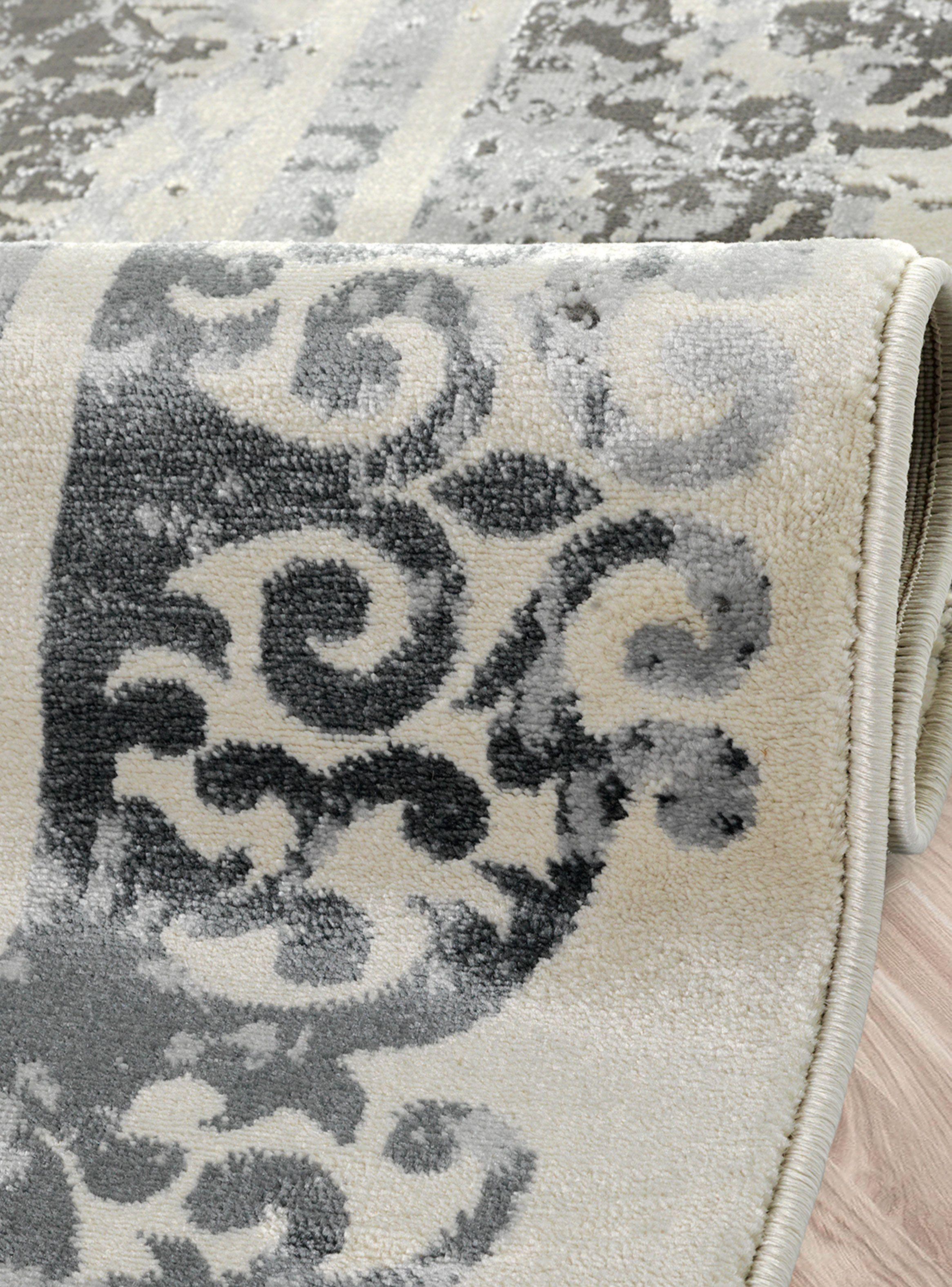 Alfombra 160 x 230 cm Babil Gris Formas-1