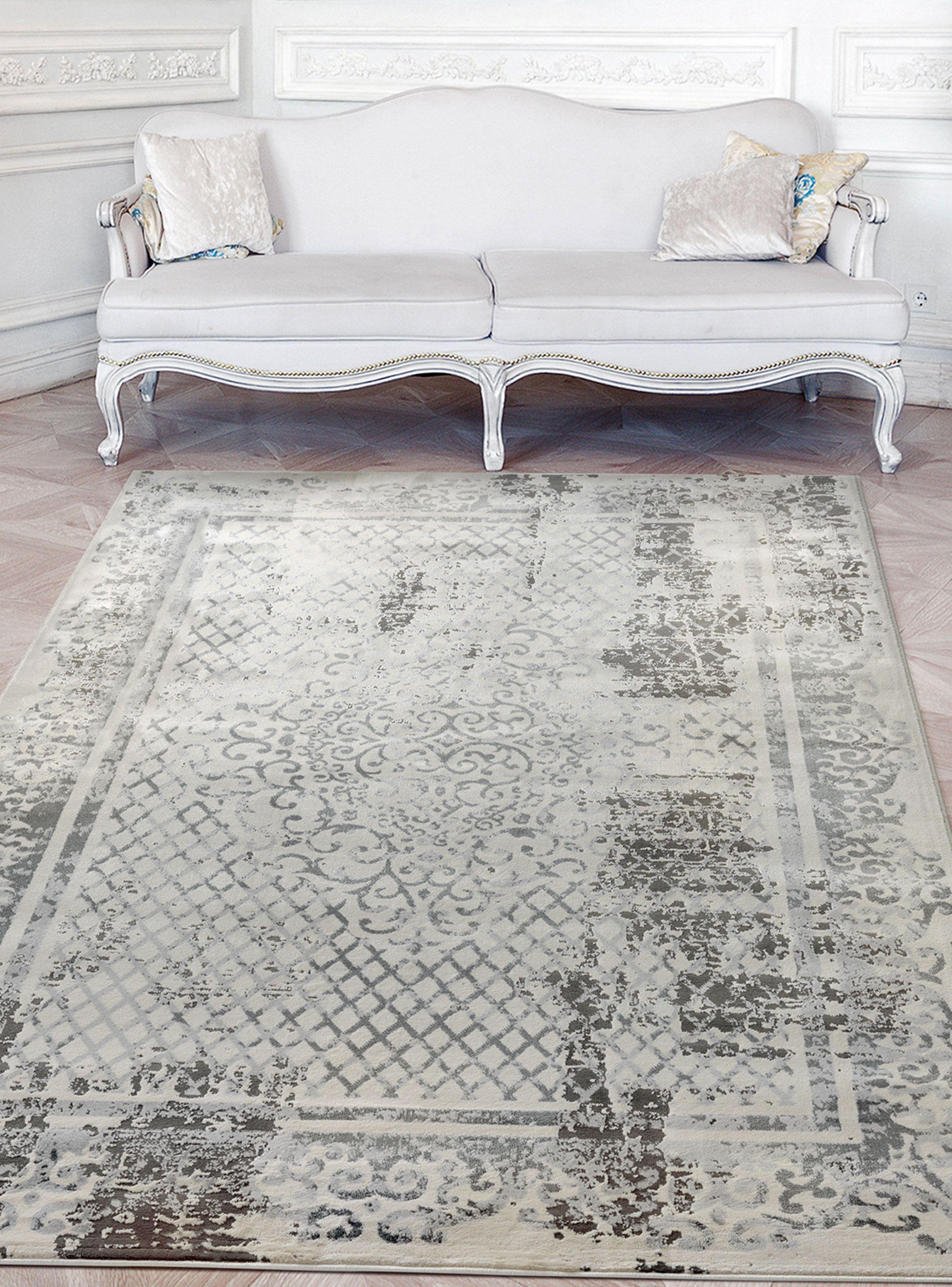 Alfombra 160 x 230 cm Babil Gris Formas-2