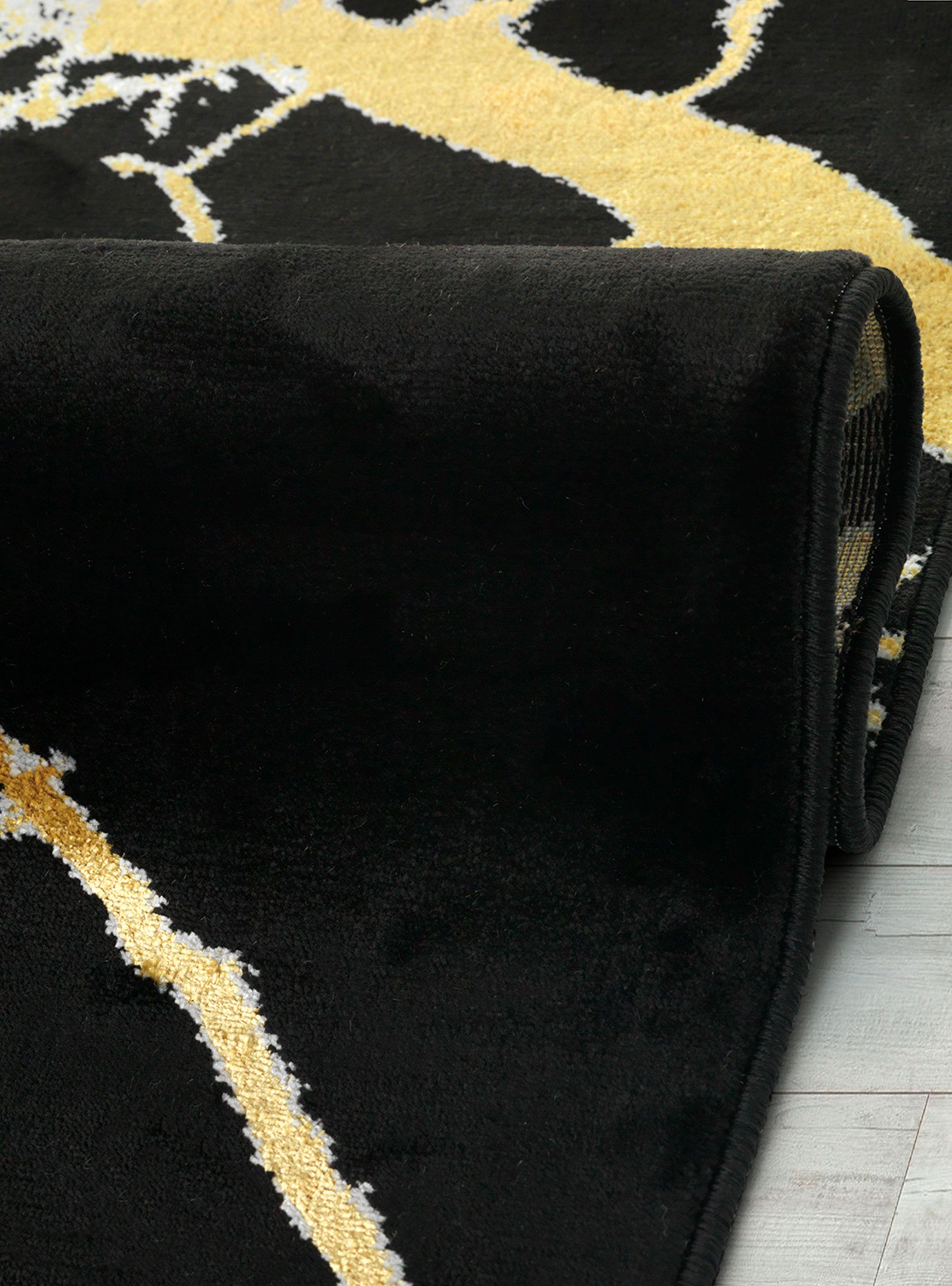 Alfombra 160 x 230 cm Babil Negro Manchas-1