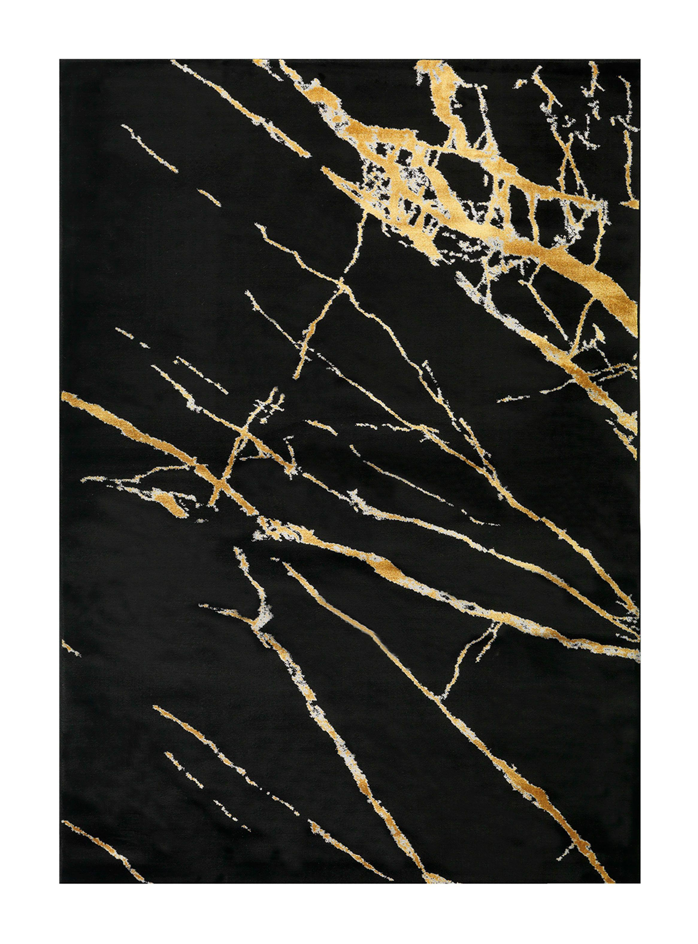 Alfombra 160 x 230 cm Babil Negro Manchas-0