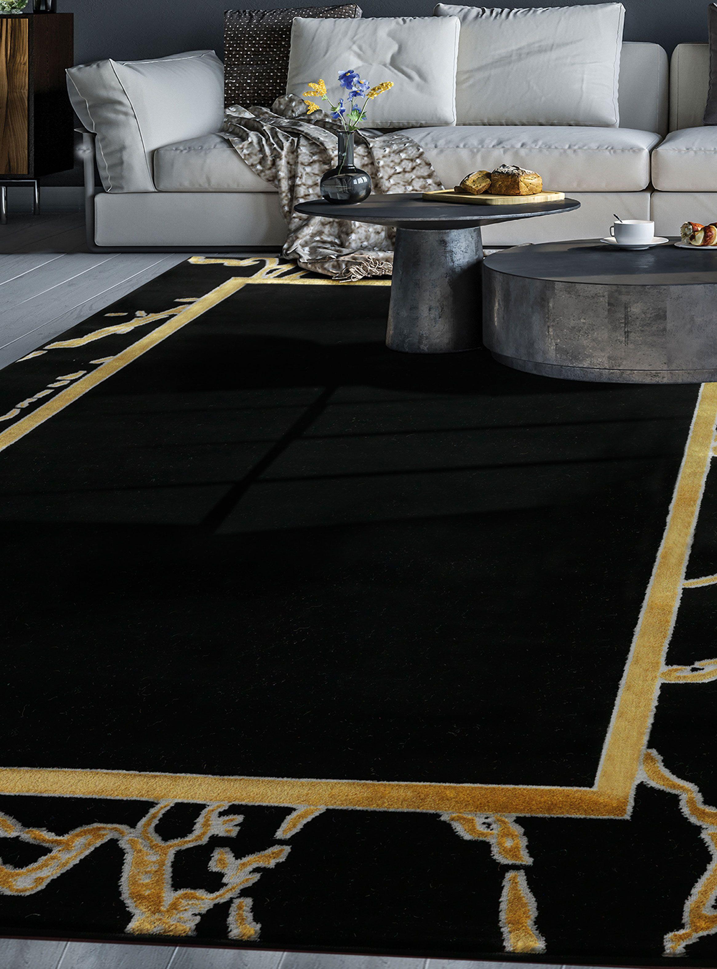 Alfombra 160 x 230 cm Babil D1 Negro-2