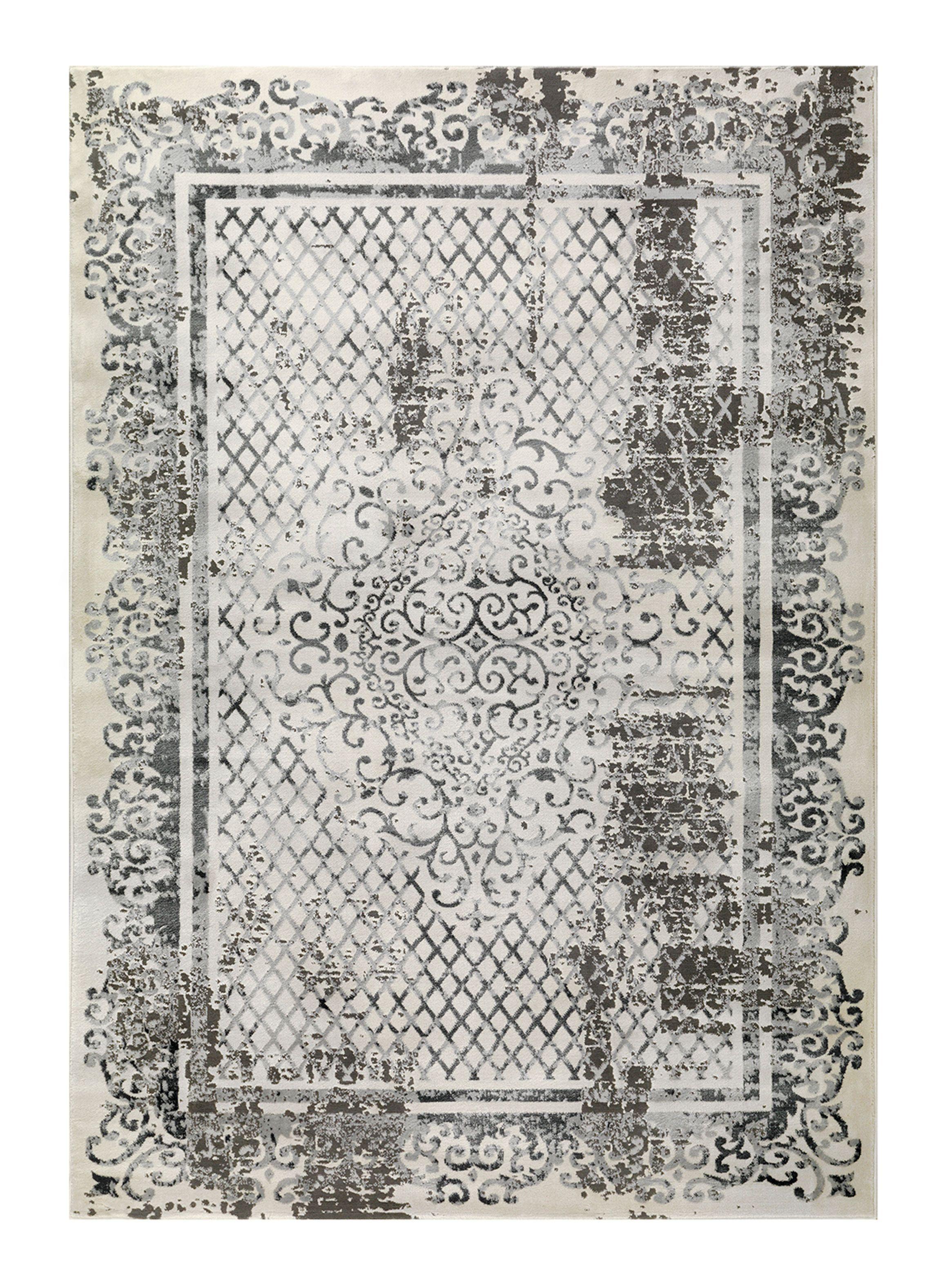 Alfombra 200 x 290 cm Babil D2 Gris Geométrico-0