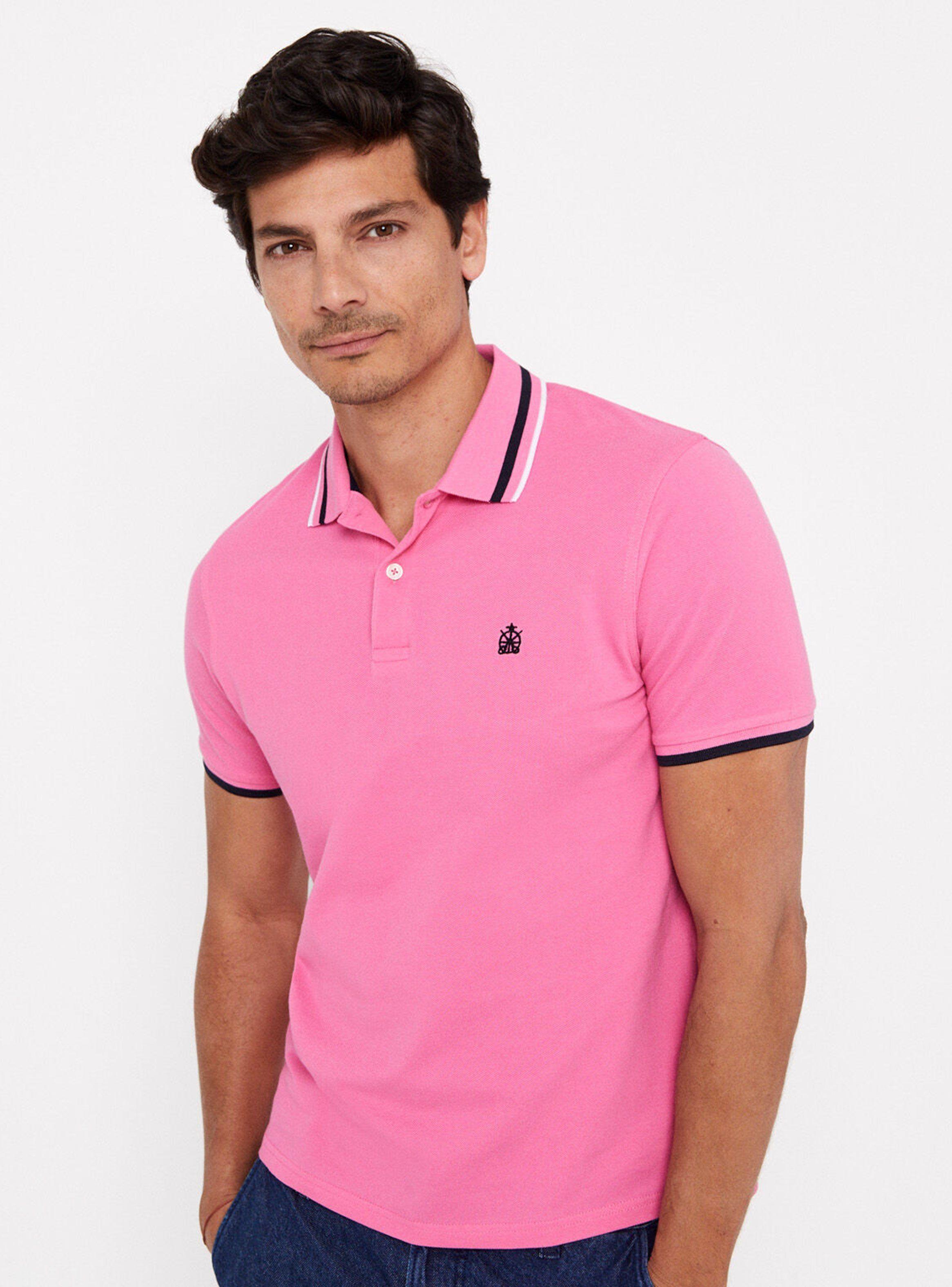 Polo Pique Tip Detalle en Cuello Rayas-0