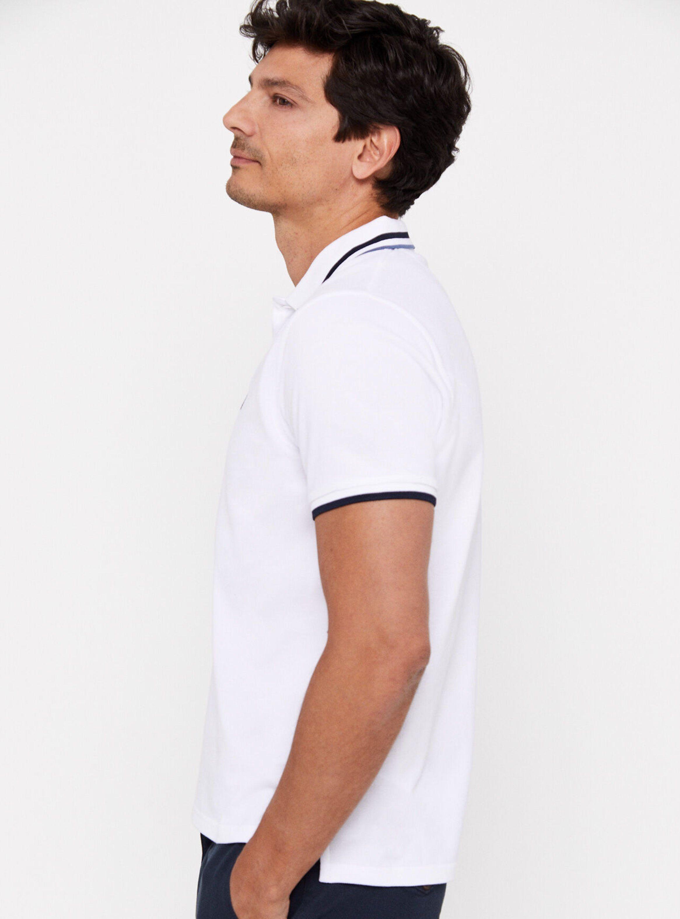 Polo Pique Tip Detalle en Cuello Rayas-1