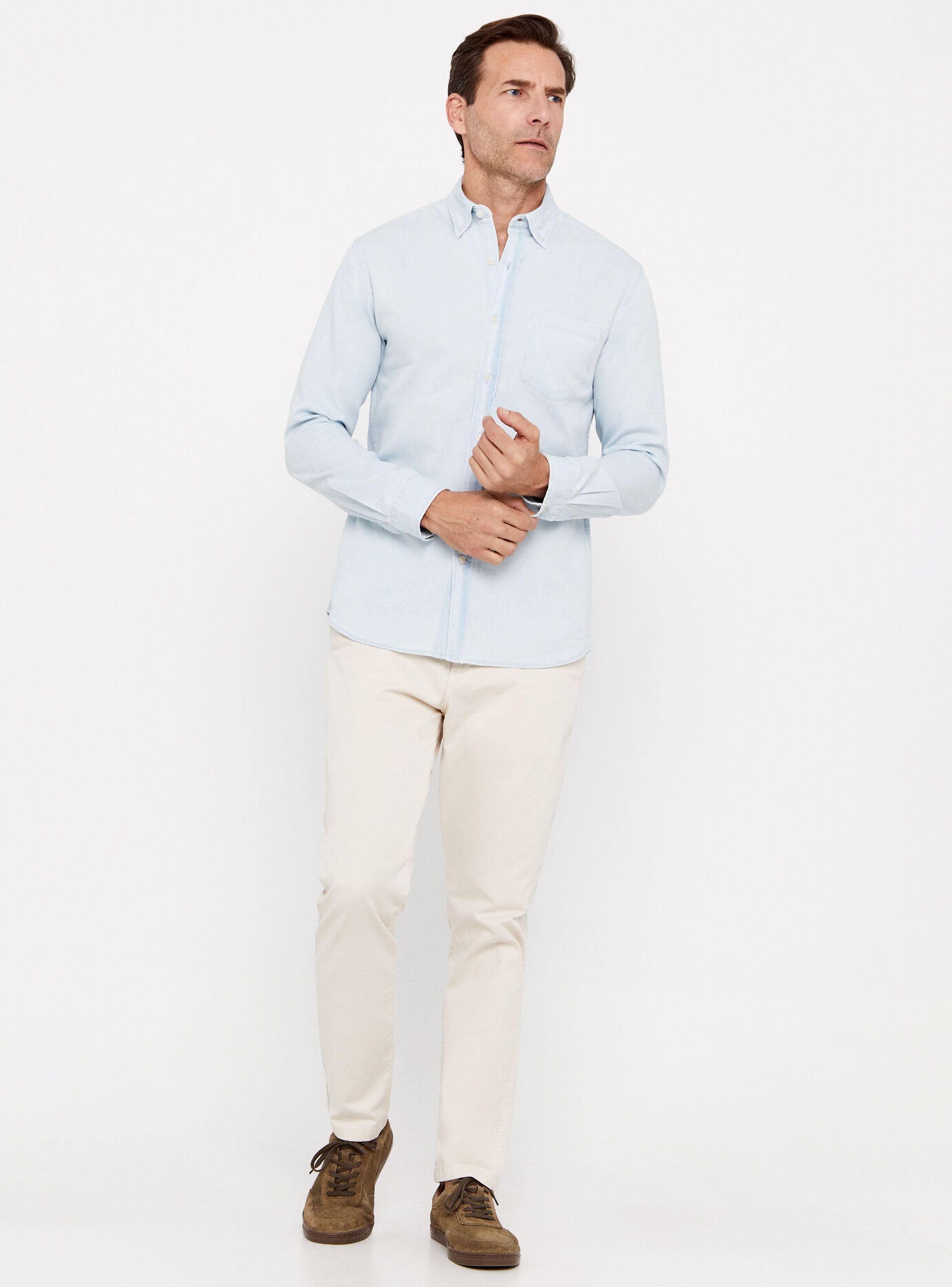 Camisa Denim Casual Botón-3