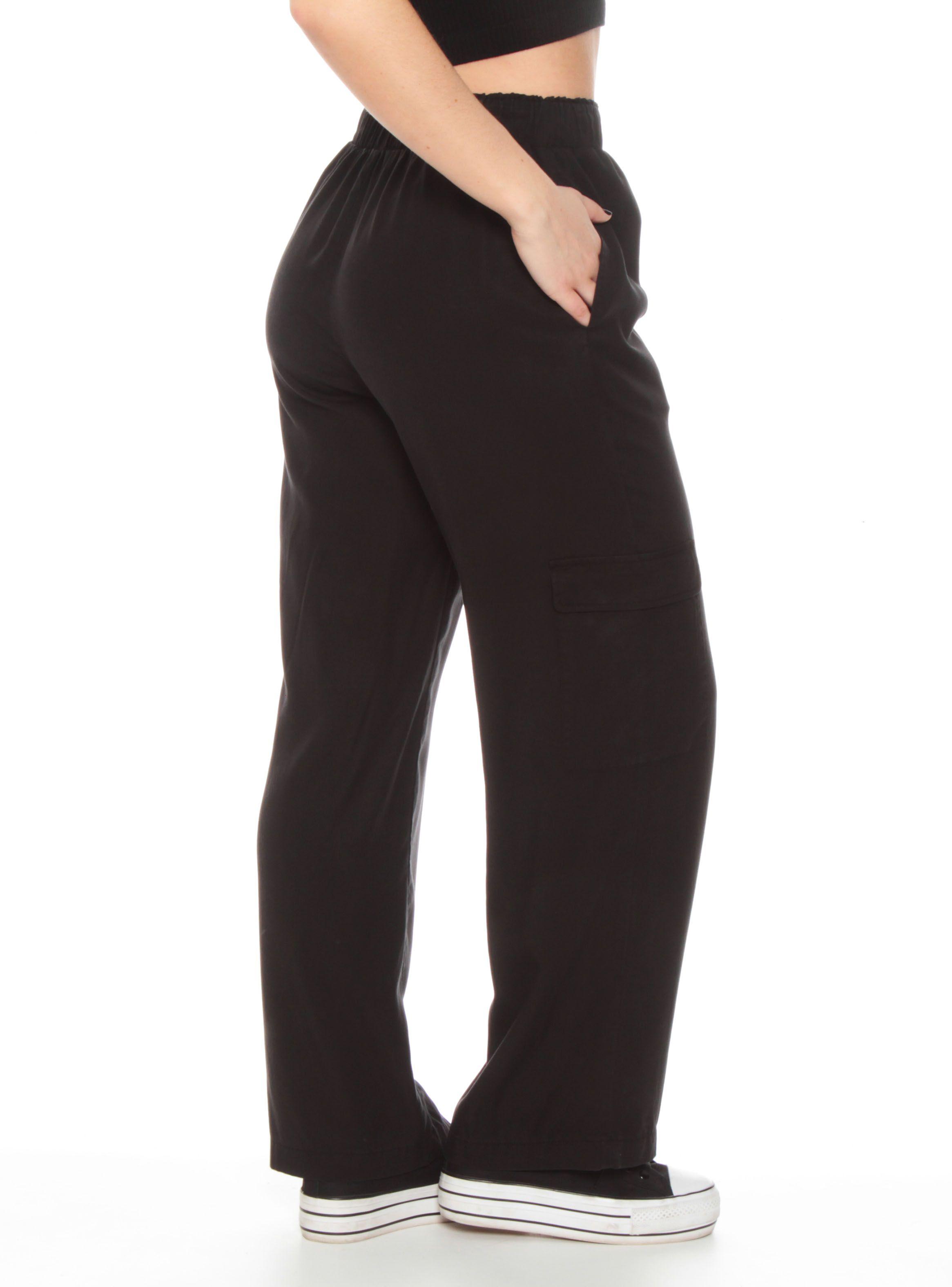 Pantalón Cargo Lyocell Tiro Alto-1