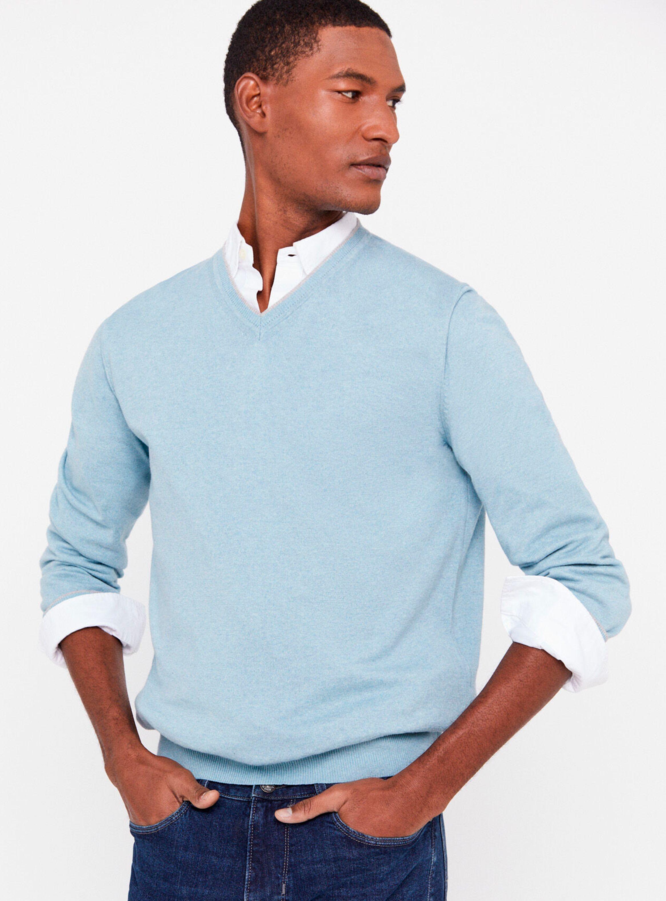 Sweater Jersey Algodón Cuello Básico-0