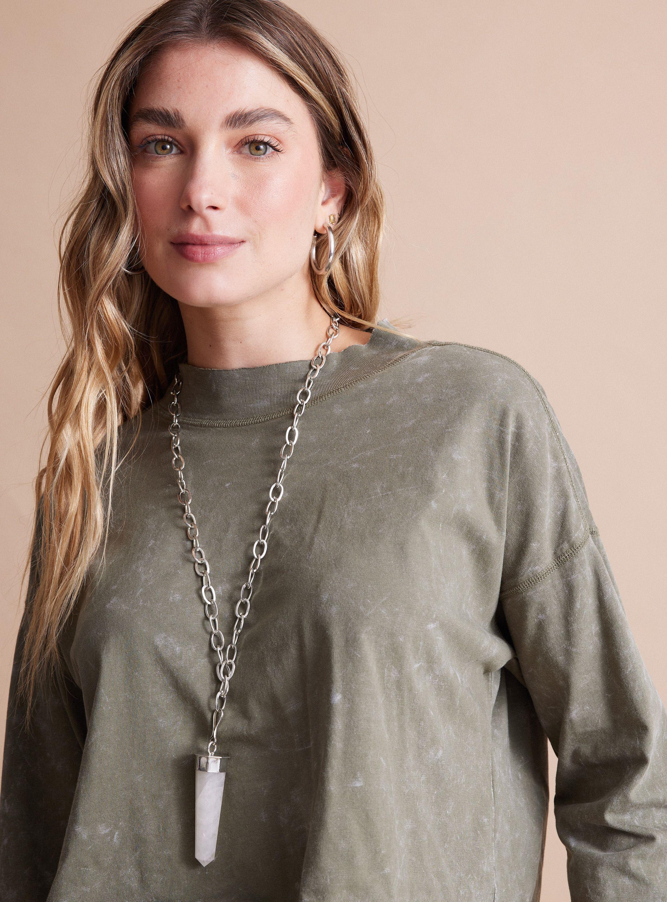 Collar Cadena Cuarzo Natural-0