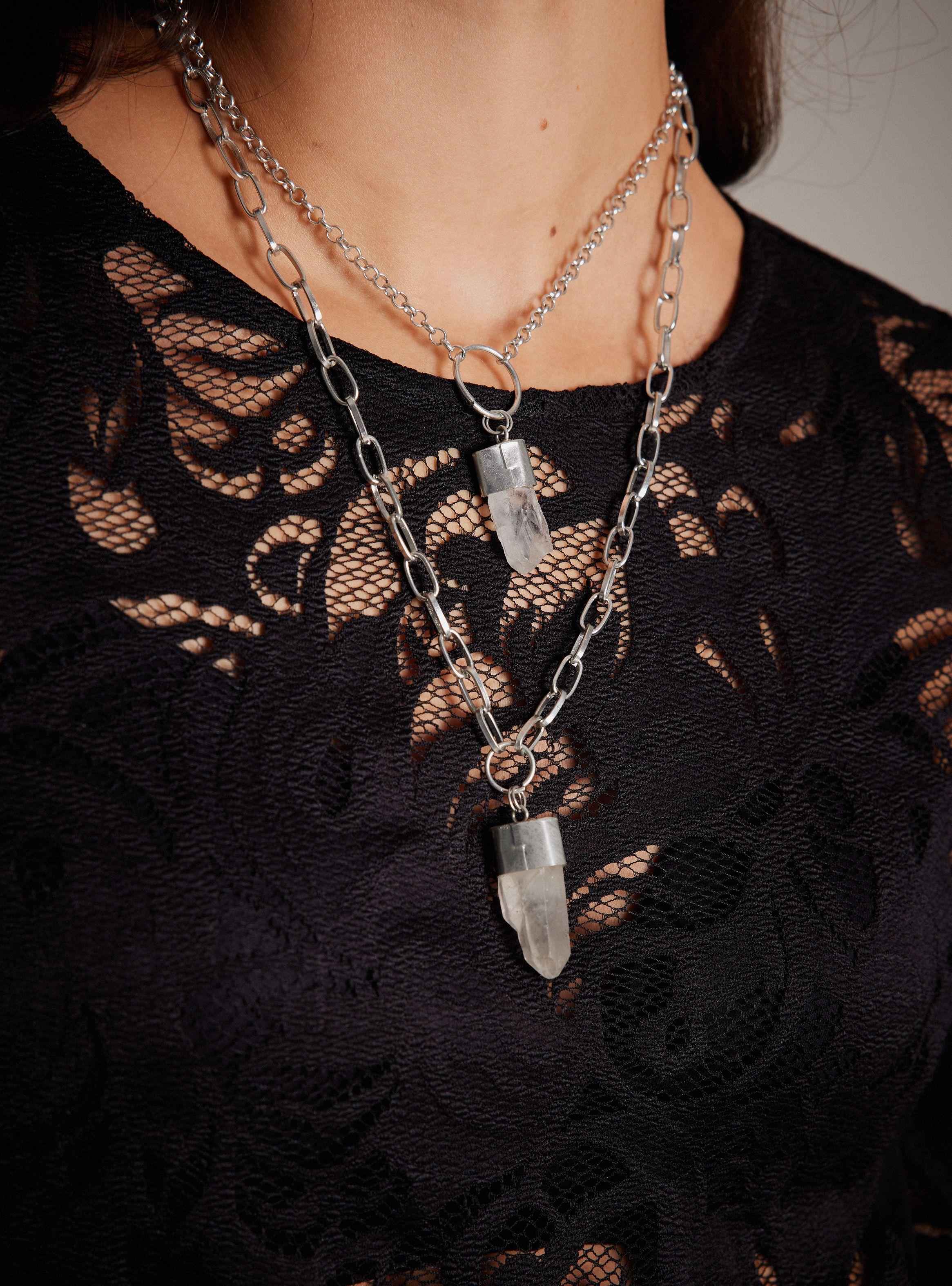 Collar Cuarzos Colgantes-1