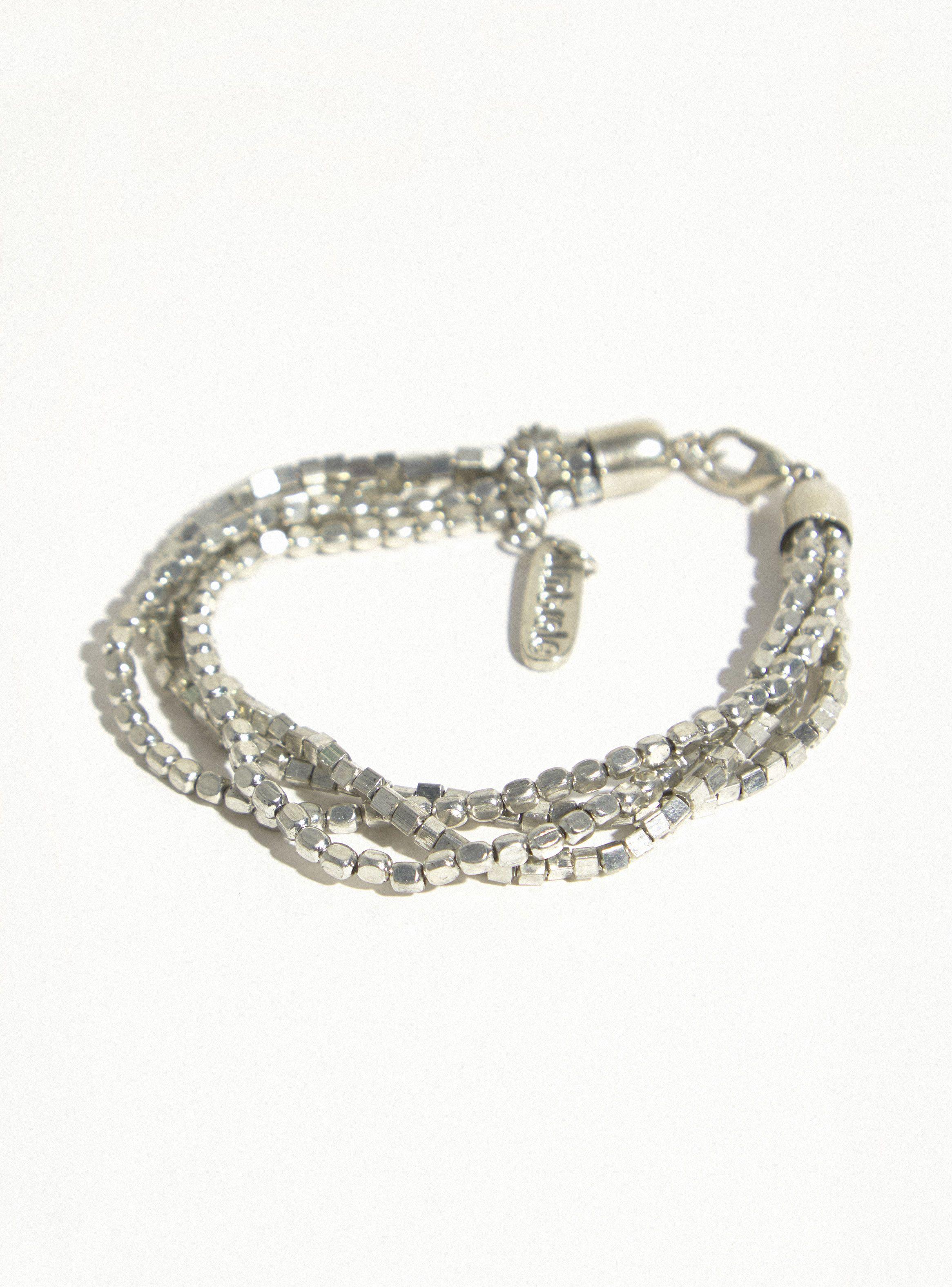 Pulsera Mostacillas Metálicas-3