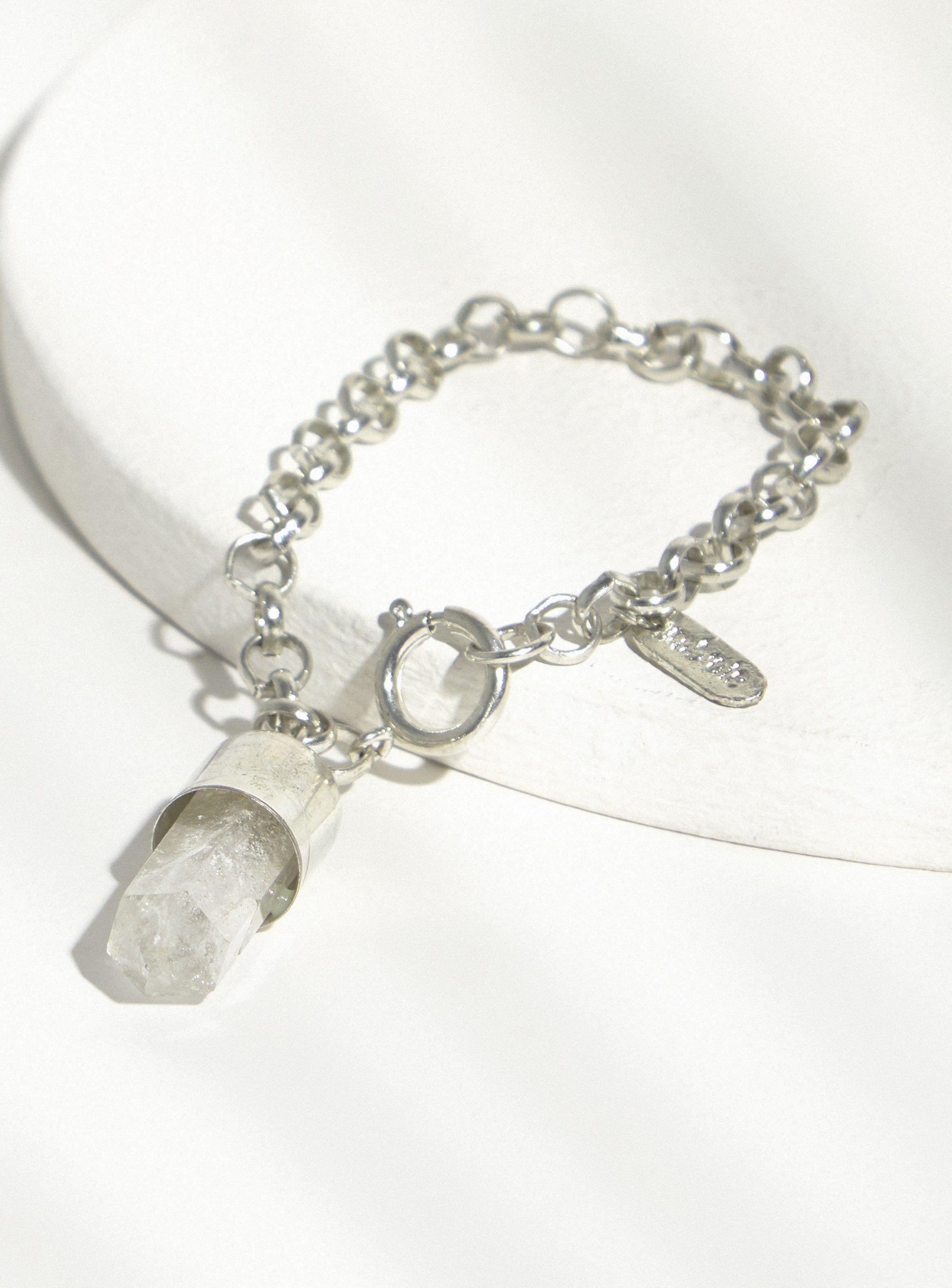 Pulsera Cadena y Cuarzo-2