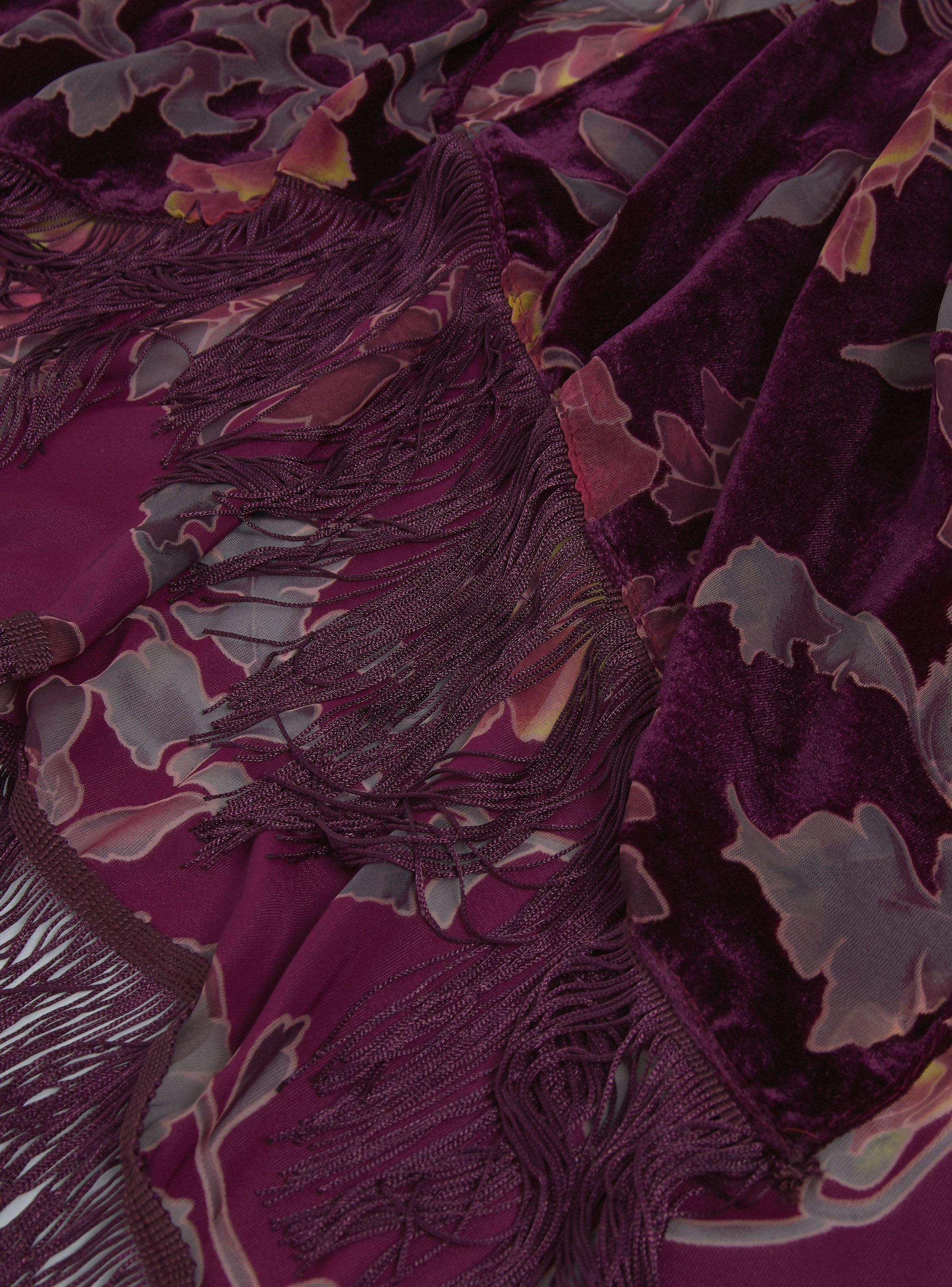 Kimono Tapado Devoré Flecos-4