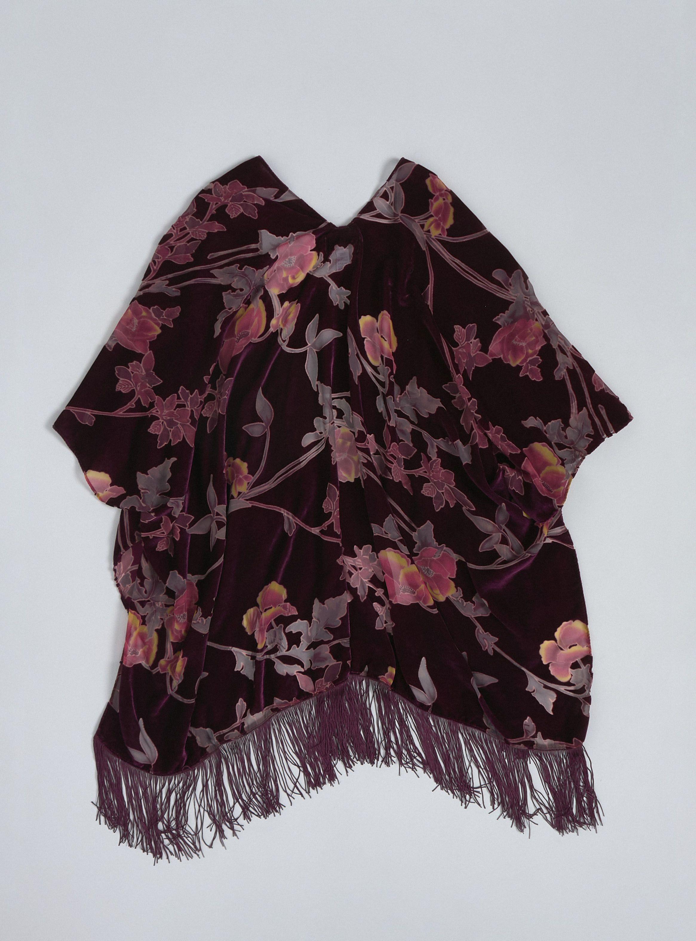 Kimono Tapado Devoré Flecos-3