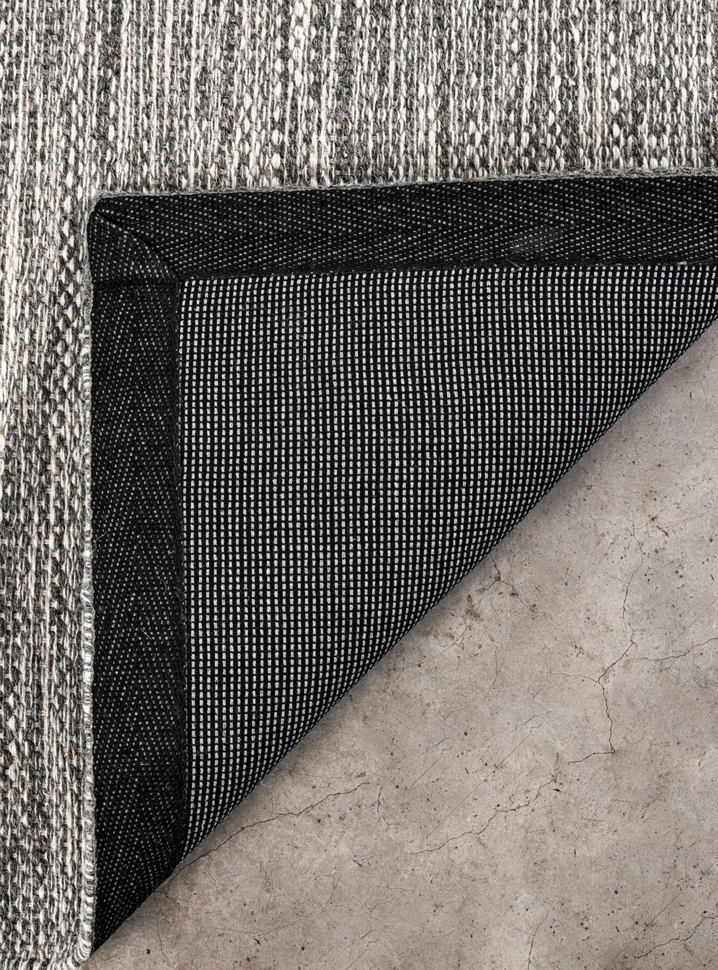 Alfombra Lana 80x240 cm Edge Gris-2