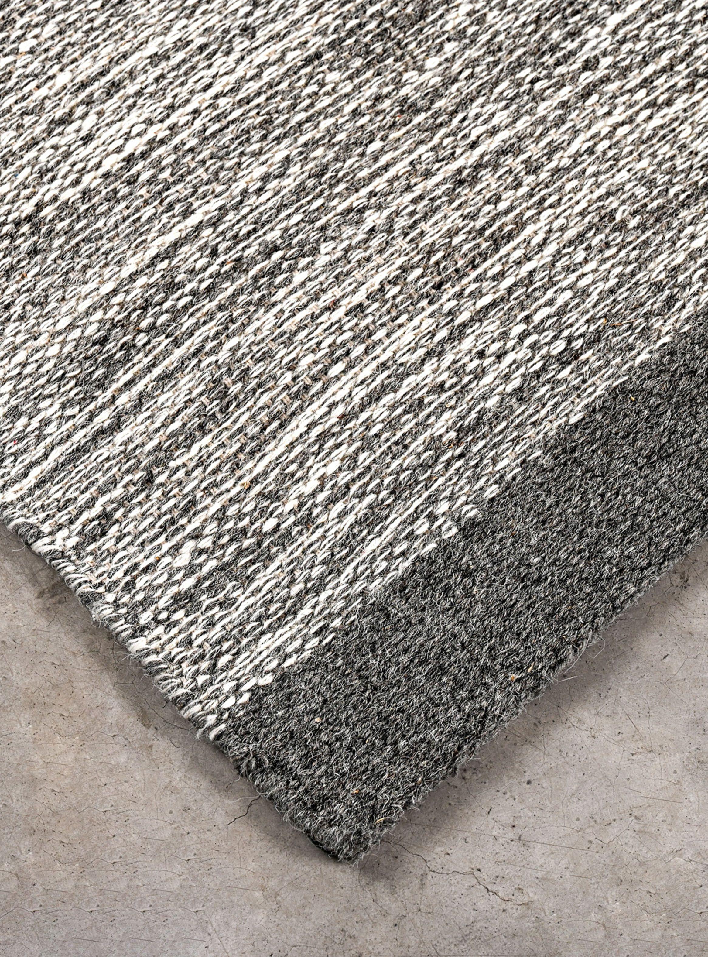 Alfombra Lana 80x240 cm Edge Gris-1