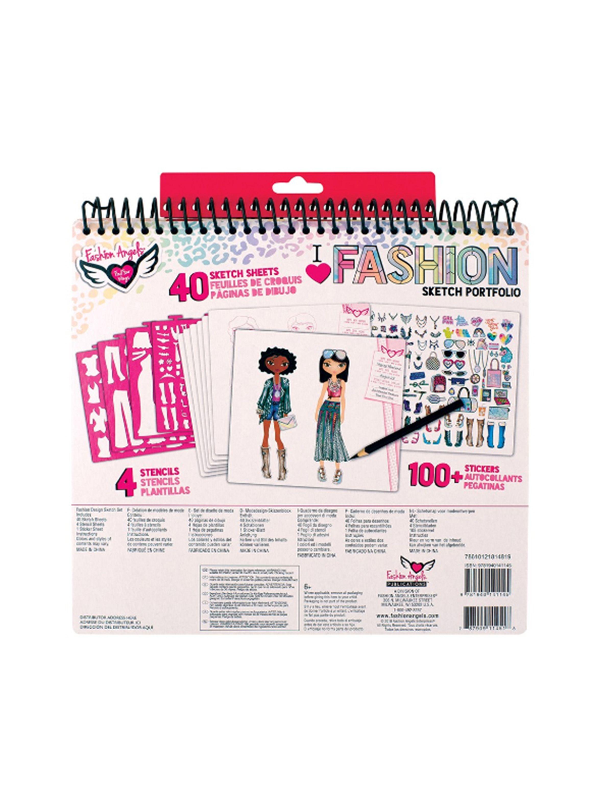 Portafolio Sketchbook de Moda Fashion Angels-1