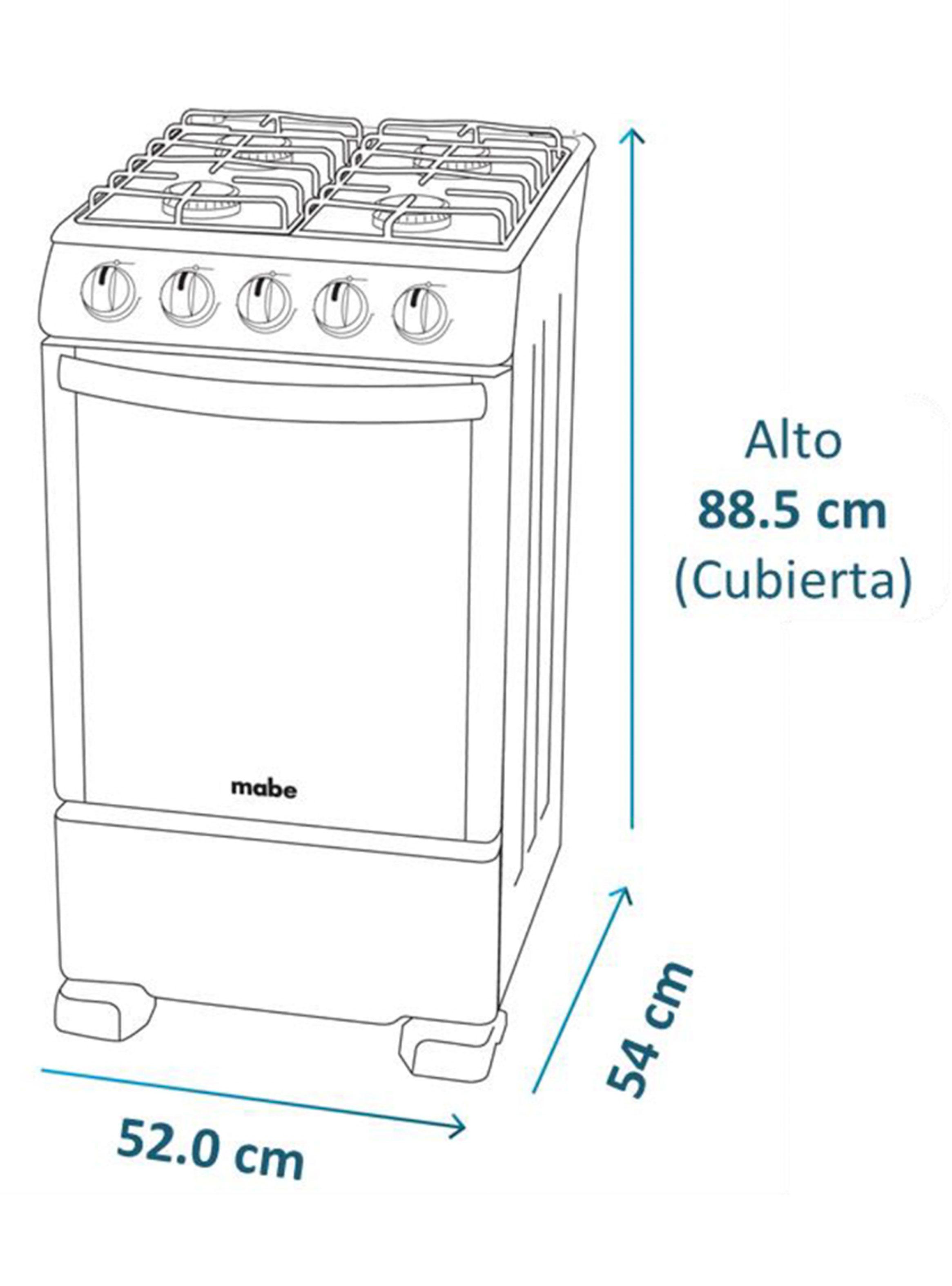 Cocina a Gas 4 Quemadores 52cm CMC20ABX-6 Blanca-1